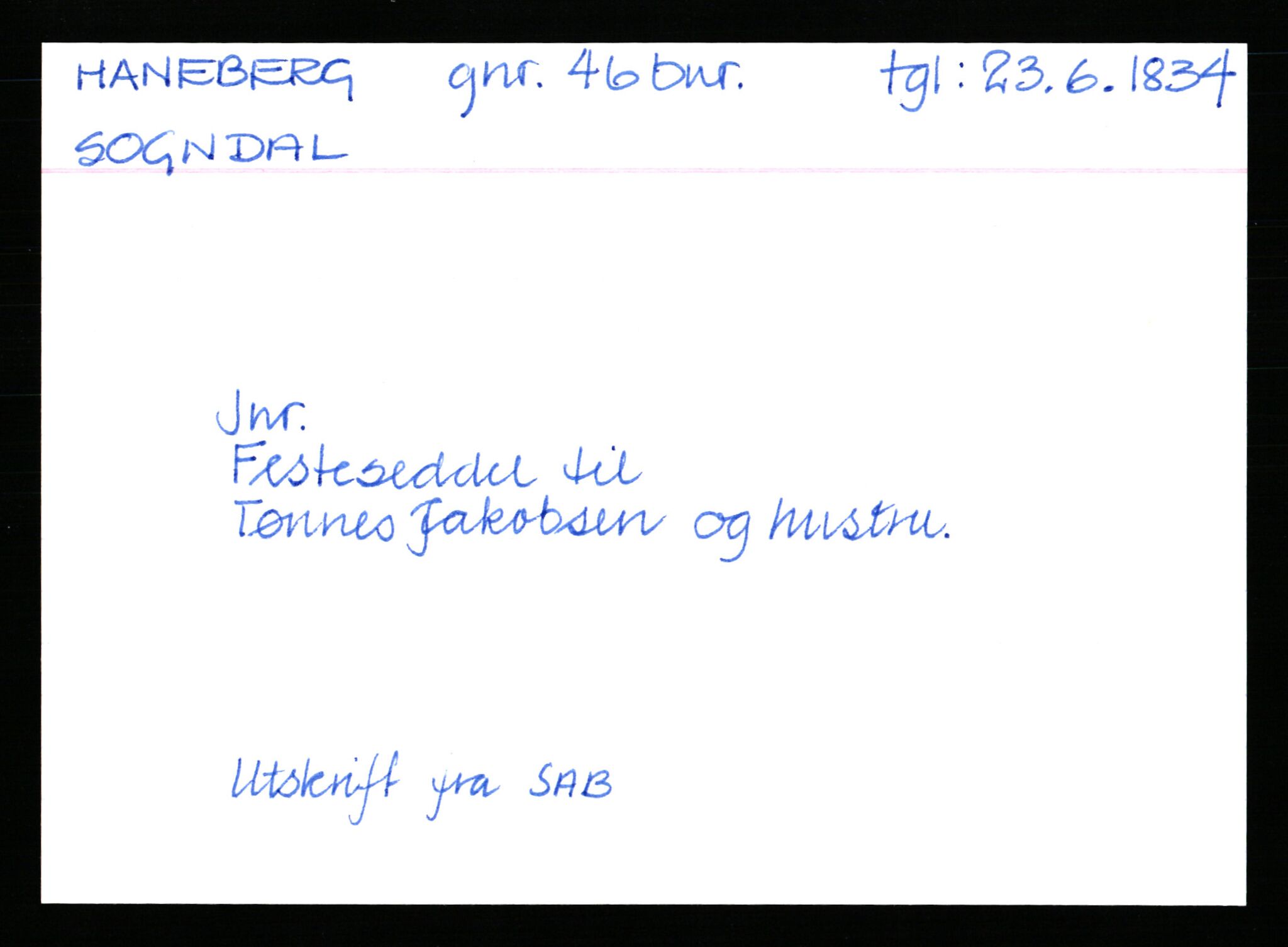 Statsarkivet i Stavanger, AV/SAST-A-101971/03/Y/Yk/L0015: Registerkort sortert etter gårdsnavn: Haneberg - Haugland nedre, 1750-1930, s. 34