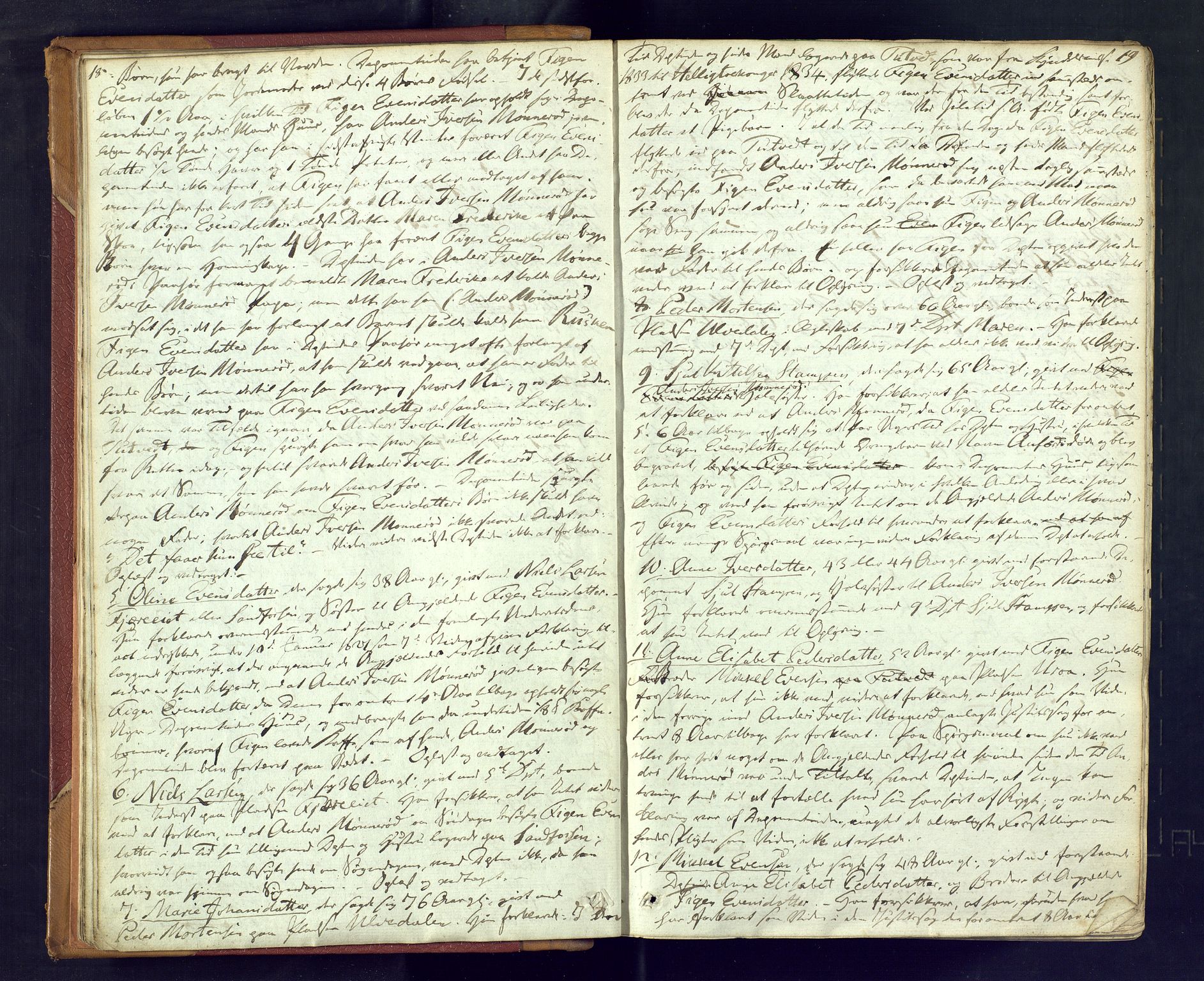 Larvik sorenskriveri, AV/SAKO-A-83/F/Fc/L0004: Ekstrarettsprotokoll, 1835-1839, s. 18-19