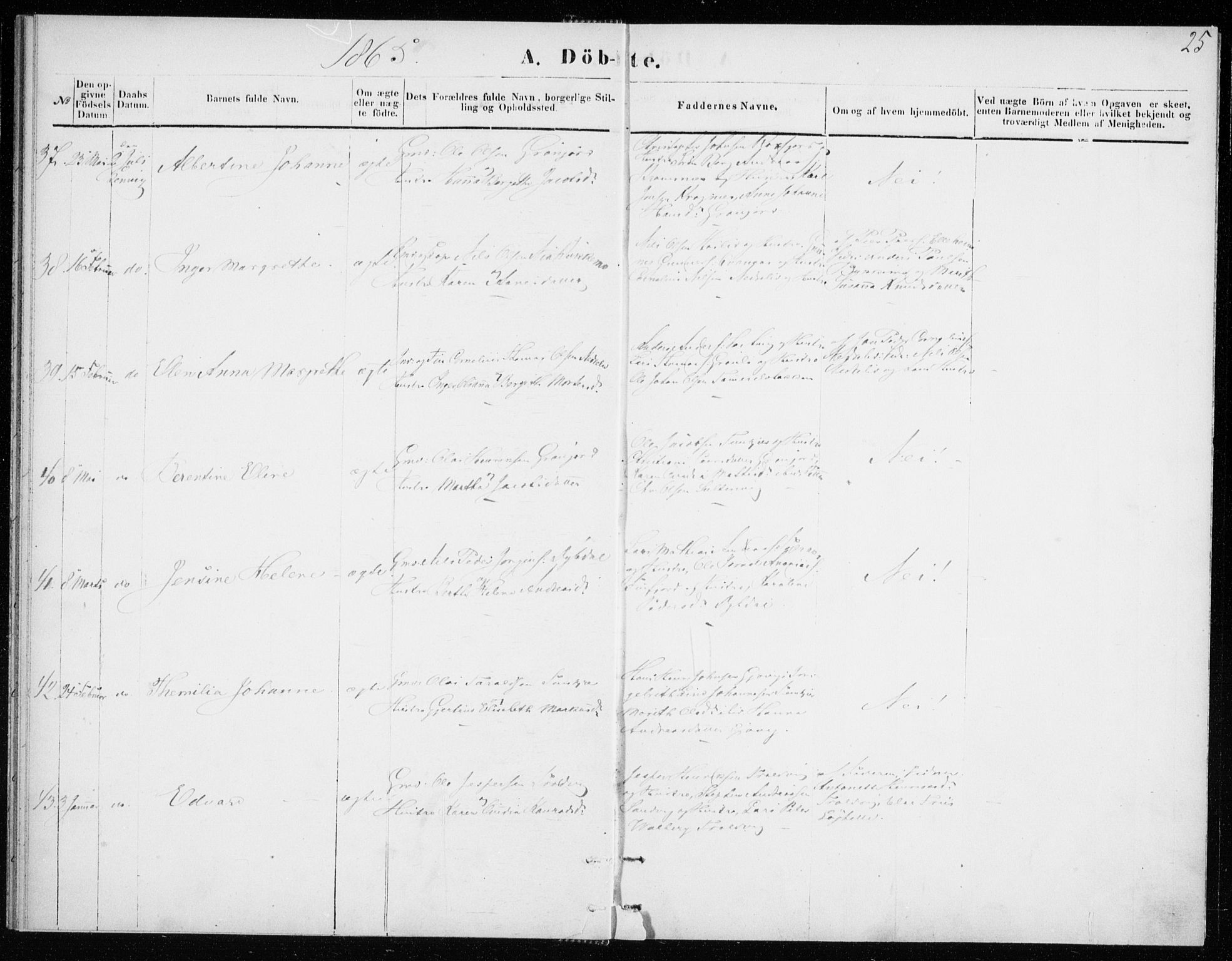 Lenvik sokneprestembete, SATØ/S-1310/H/Ha/Haa/L0008kirke: Ministerialbok nr. 8, 1864-1865, s. 25