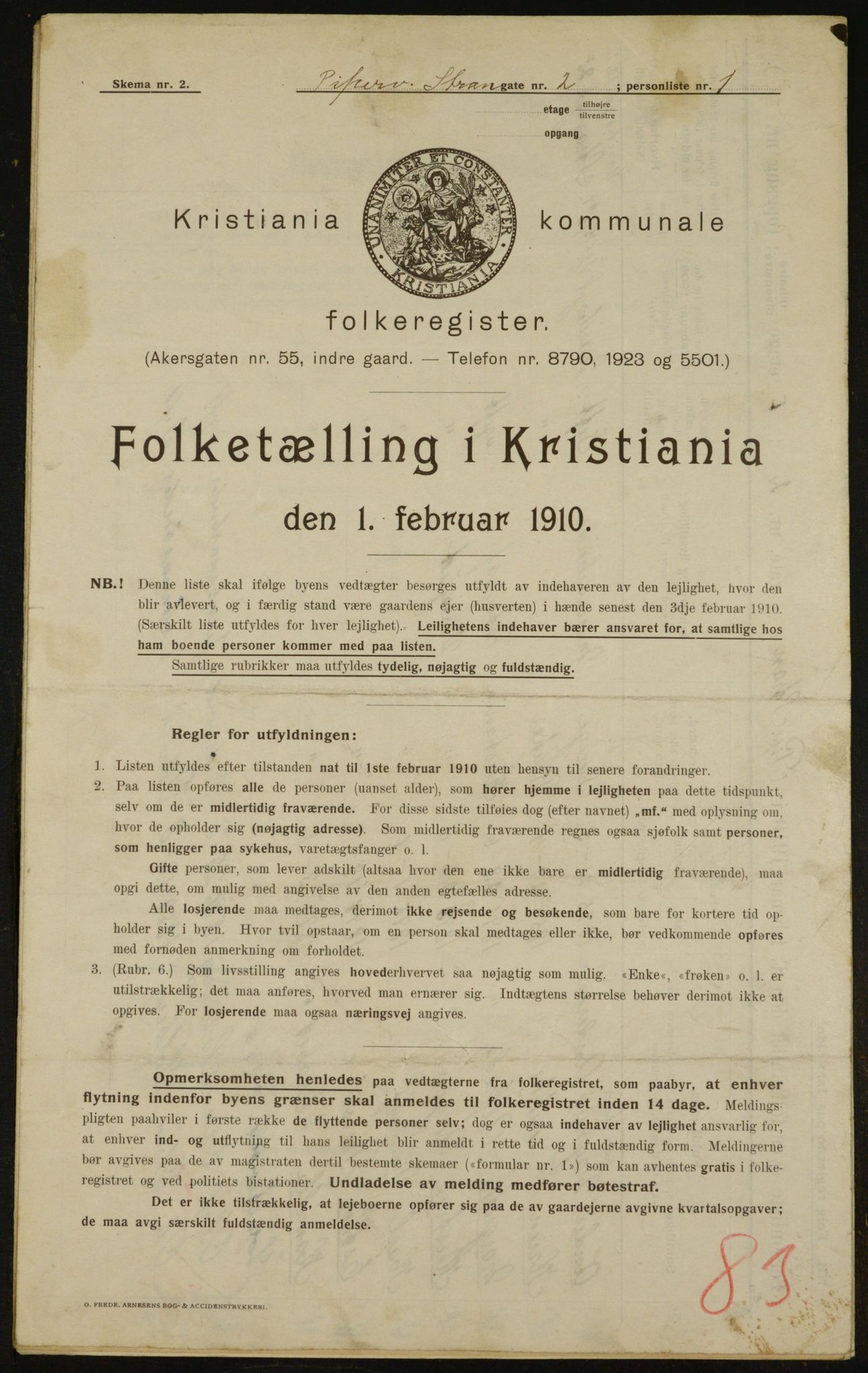 OBA, Kommunal folketelling 1.2.1910 for Kristiania, 1910, s. 98425