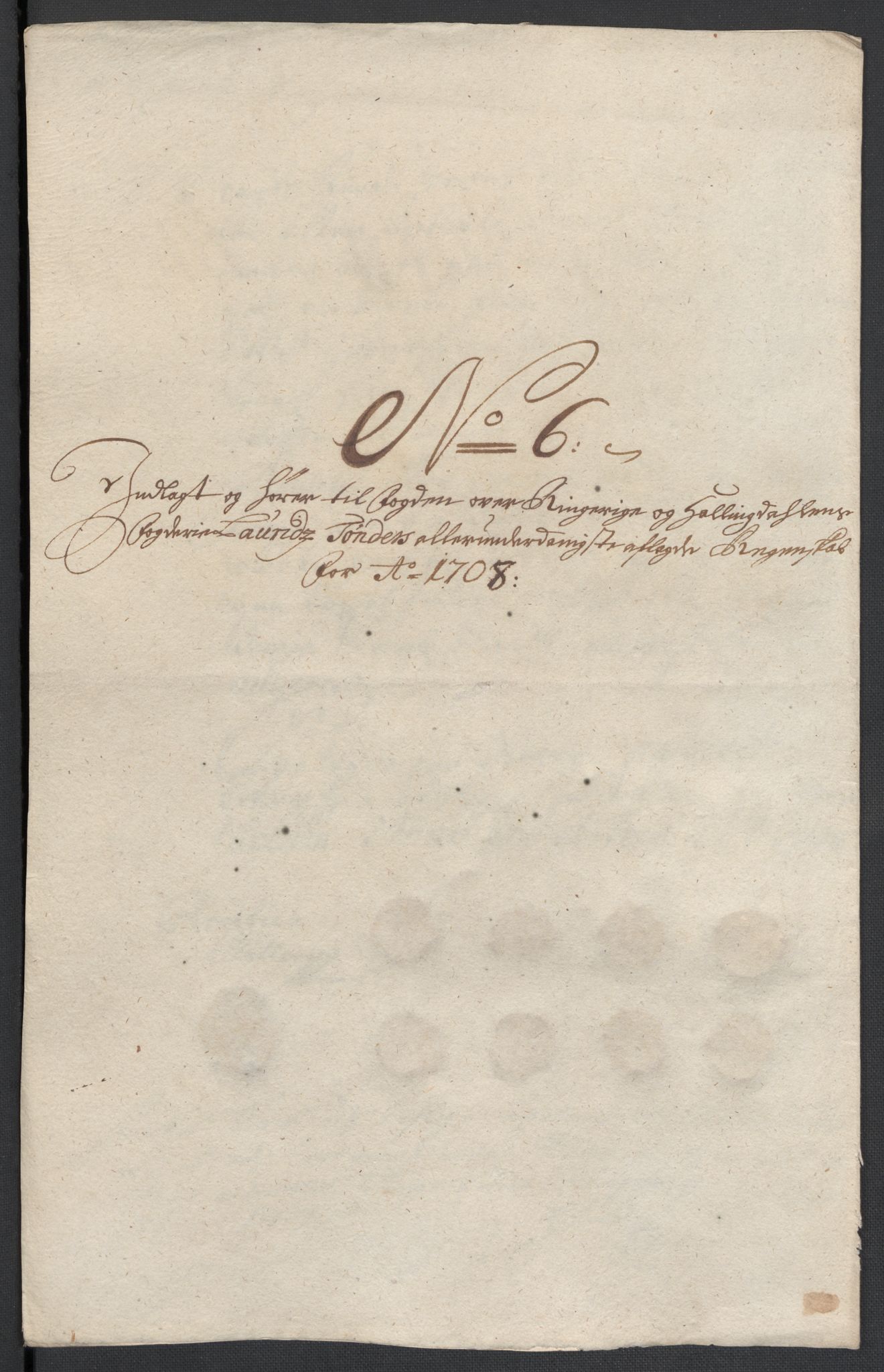 Rentekammeret inntil 1814, Reviderte regnskaper, Fogderegnskap, RA/EA-4092/R22/L1467: Fogderegnskap Ringerike, Hallingdal og Buskerud, 1708, s. 136