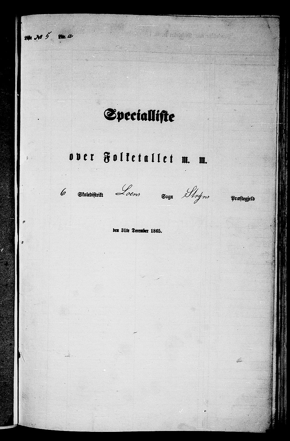 RA, Folketelling 1865 for 1448P Stryn prestegjeld, 1865, s. 68