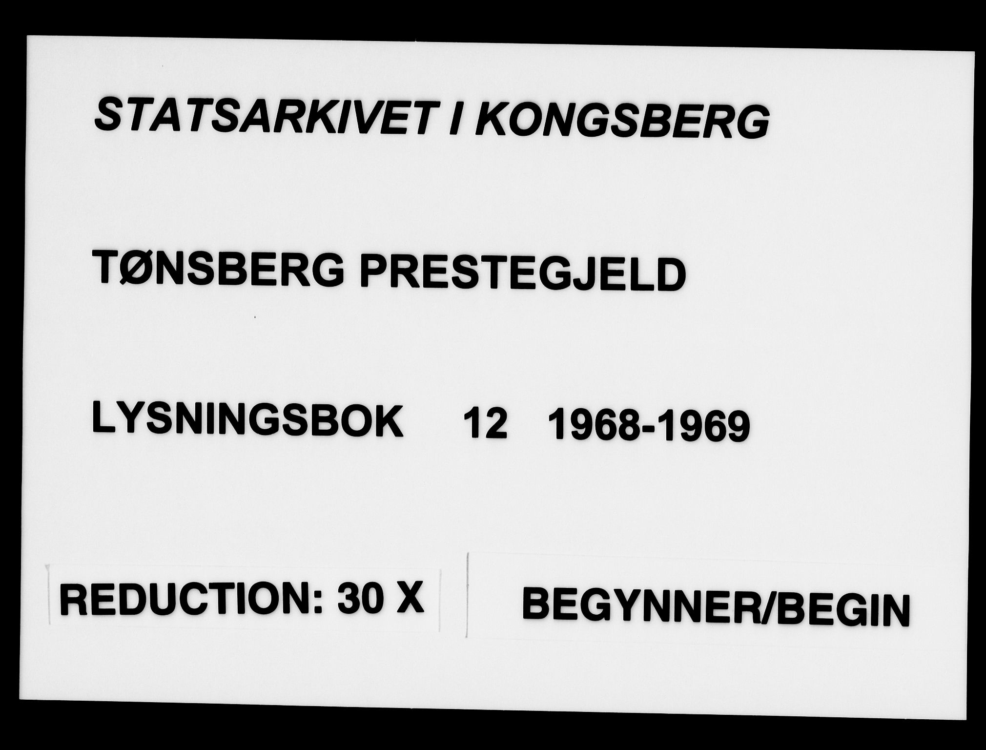 Tønsberg kirkebøker, AV/SAKO-A-330/H/Ha/L0012: Lysningsprotokoll nr. 12, 1968-1969