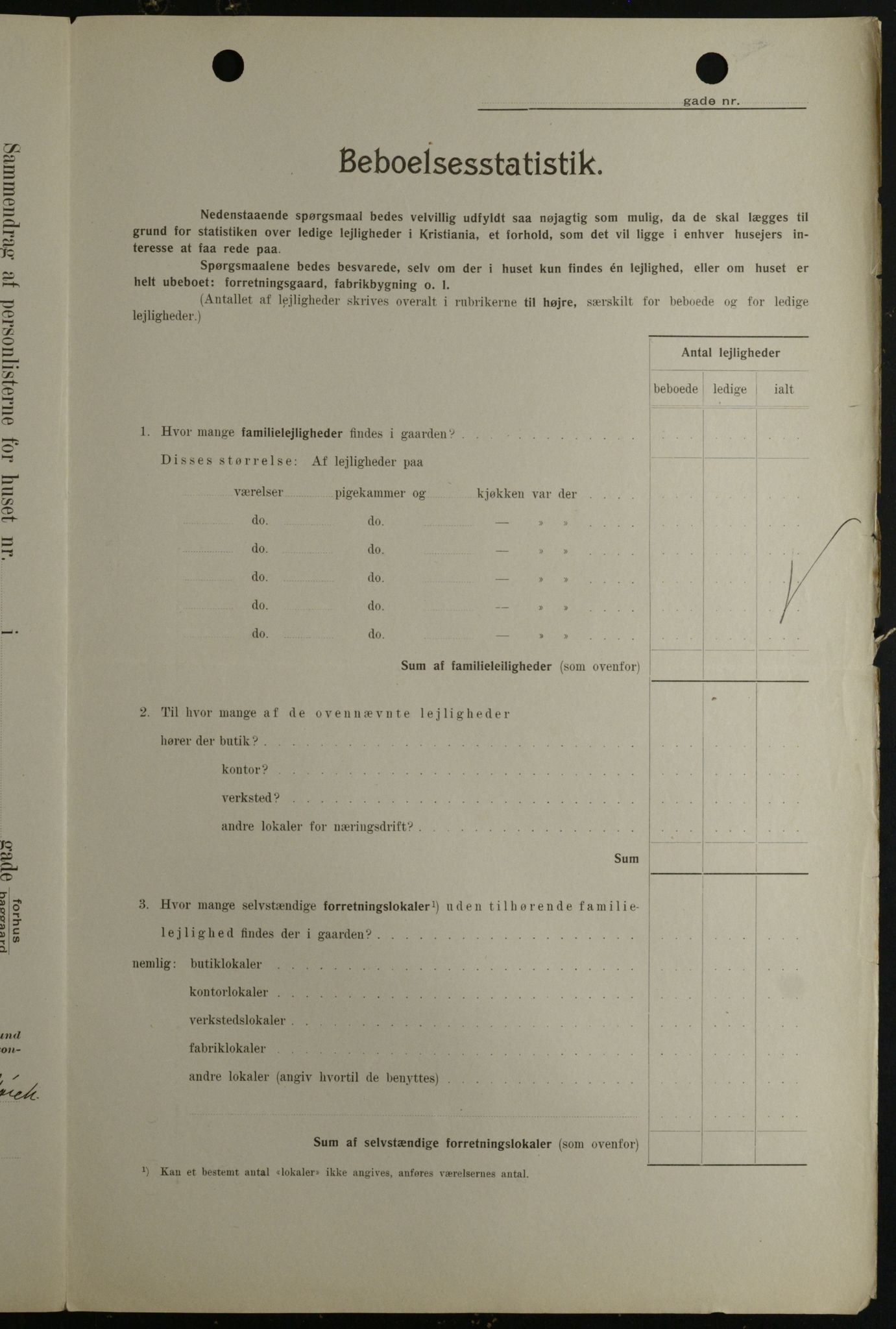 OBA, Kommunal folketelling 1.2.1908 for Kristiania kjøpstad, 1908, s. 114800