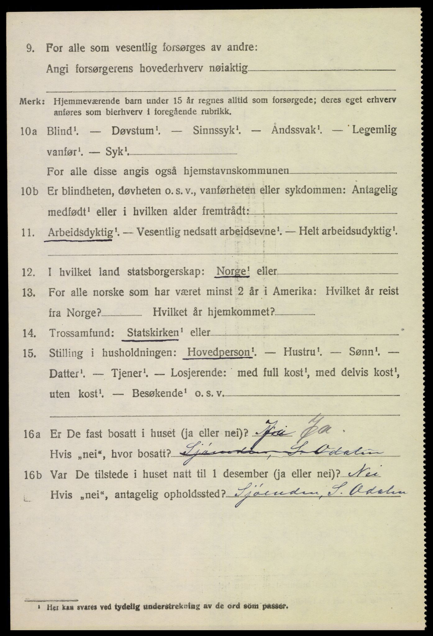 SAH, Folketelling 1920 for 0419 Sør-Odal herred, 1920, s. 4320
