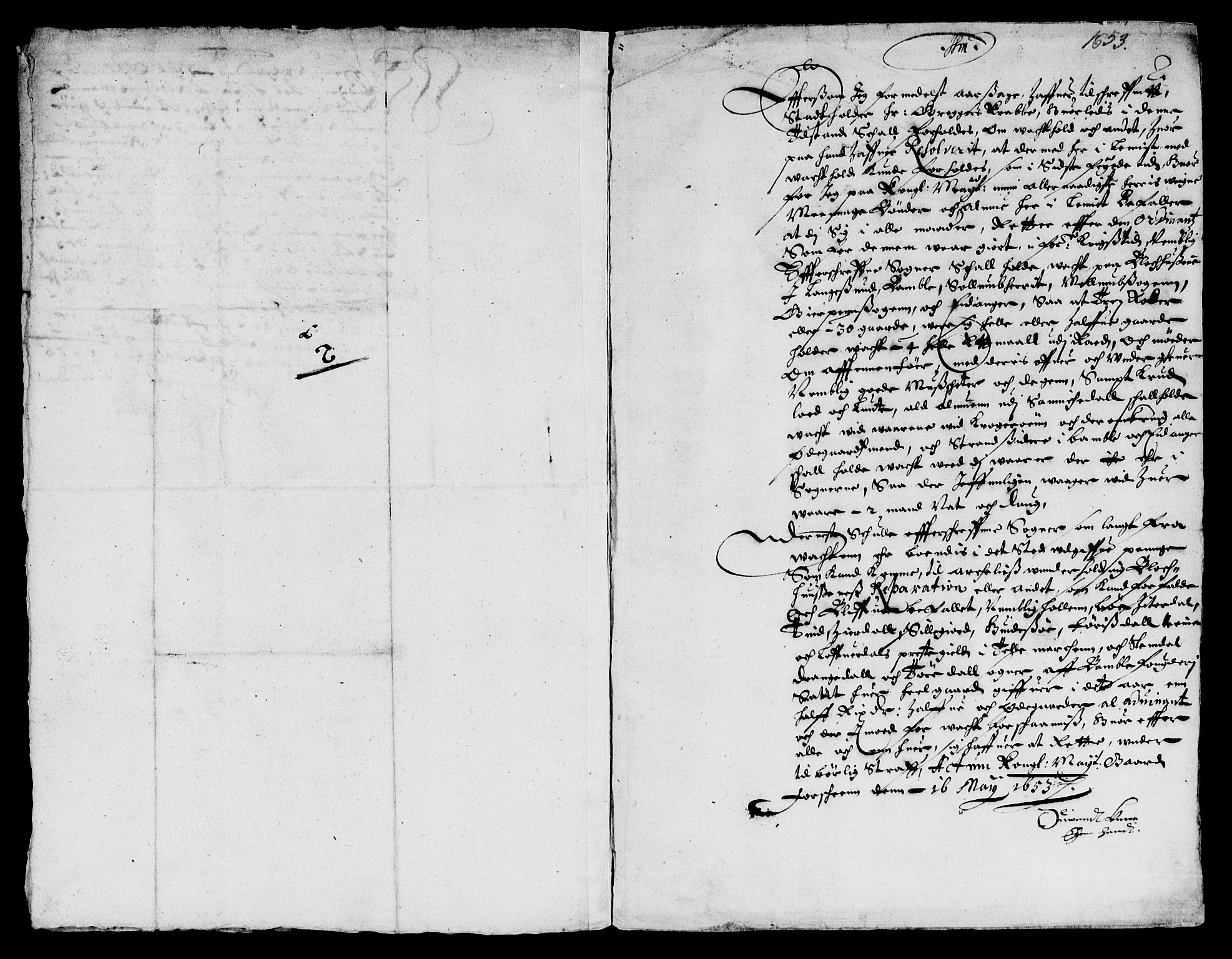 Rentekammeret inntil 1814, Reviderte regnskaper, Lensregnskaper, AV/RA-EA-5023/R/Rb/Rbp/L0040: Bratsberg len, 1653-1655