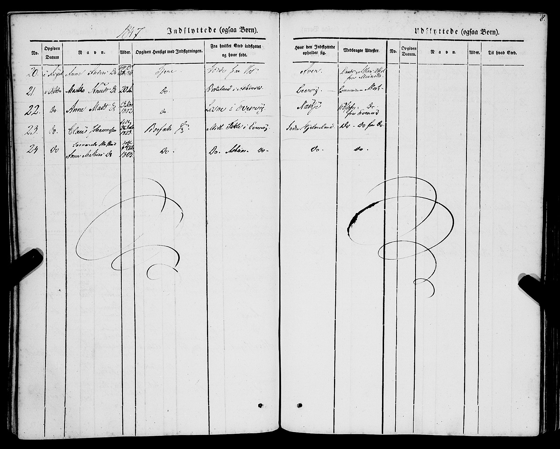 Lavik sokneprestembete, SAB/A-80901: Ministerialbok nr. A 3, 1843-1863, s. 8
