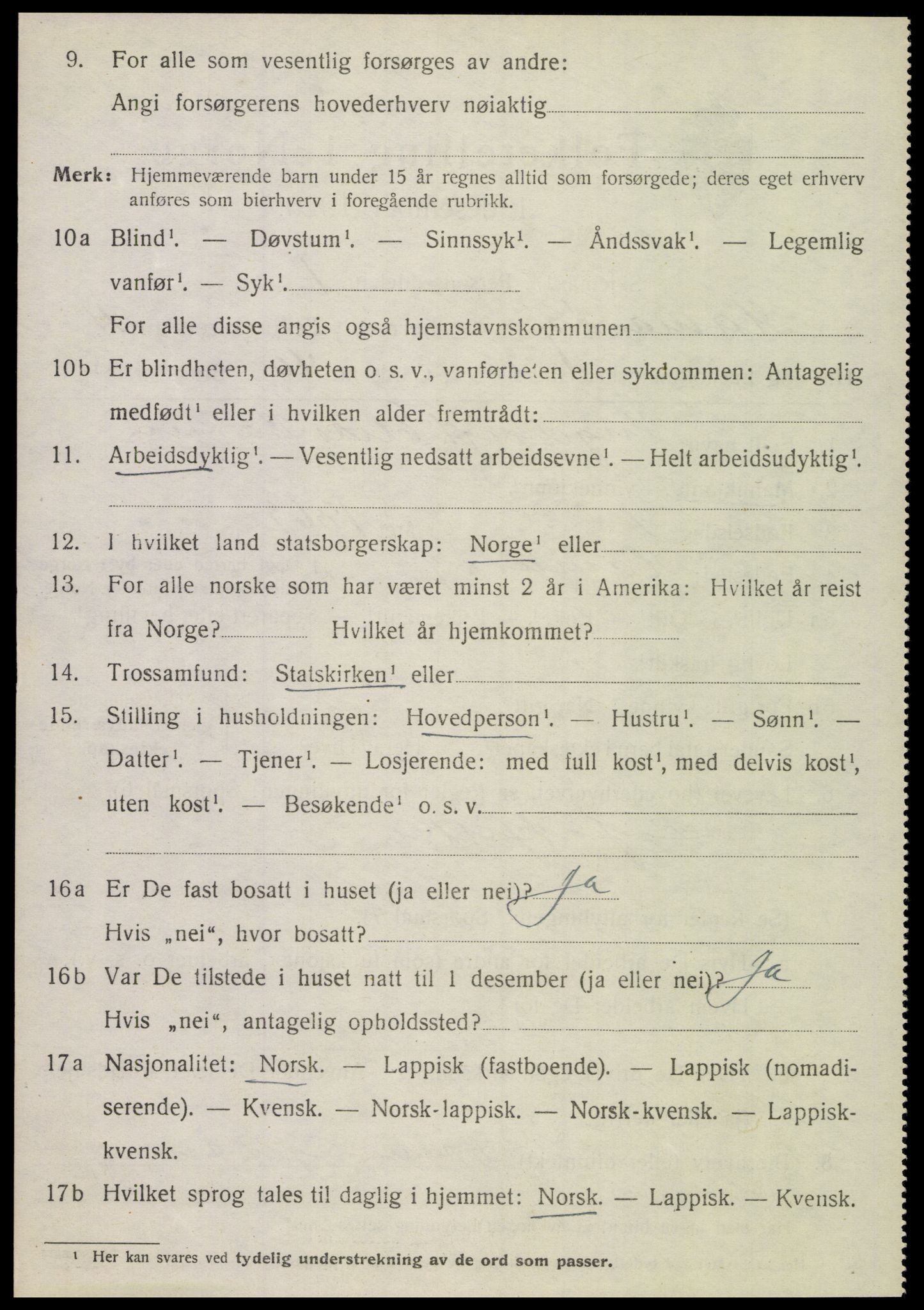 SAT, Folketelling 1920 for 1849 Hamarøy herred, 1920, s. 5465