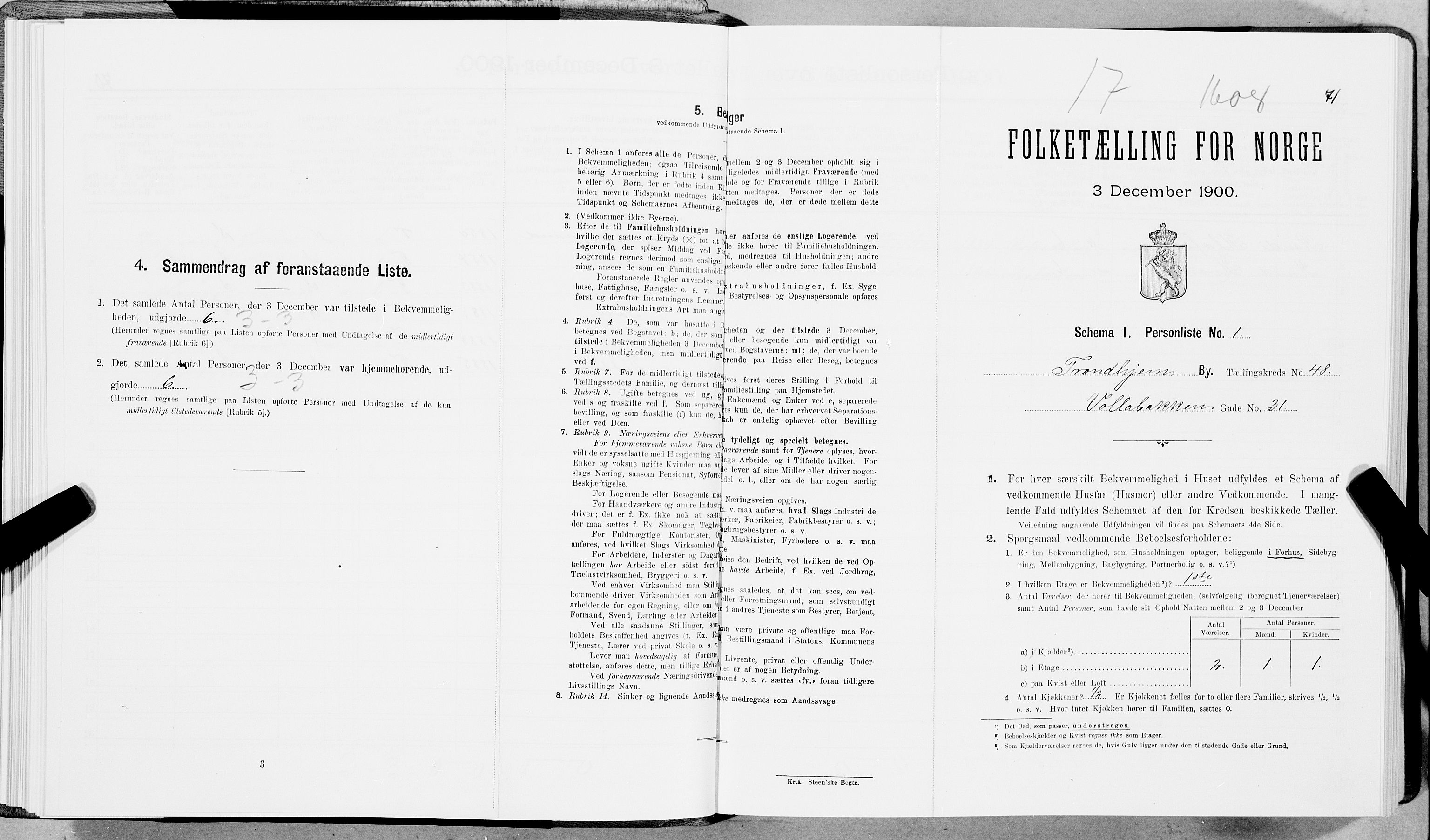 SAT, Folketelling 1900 for 1601 Trondheim kjøpstad, 1900, s. 7912