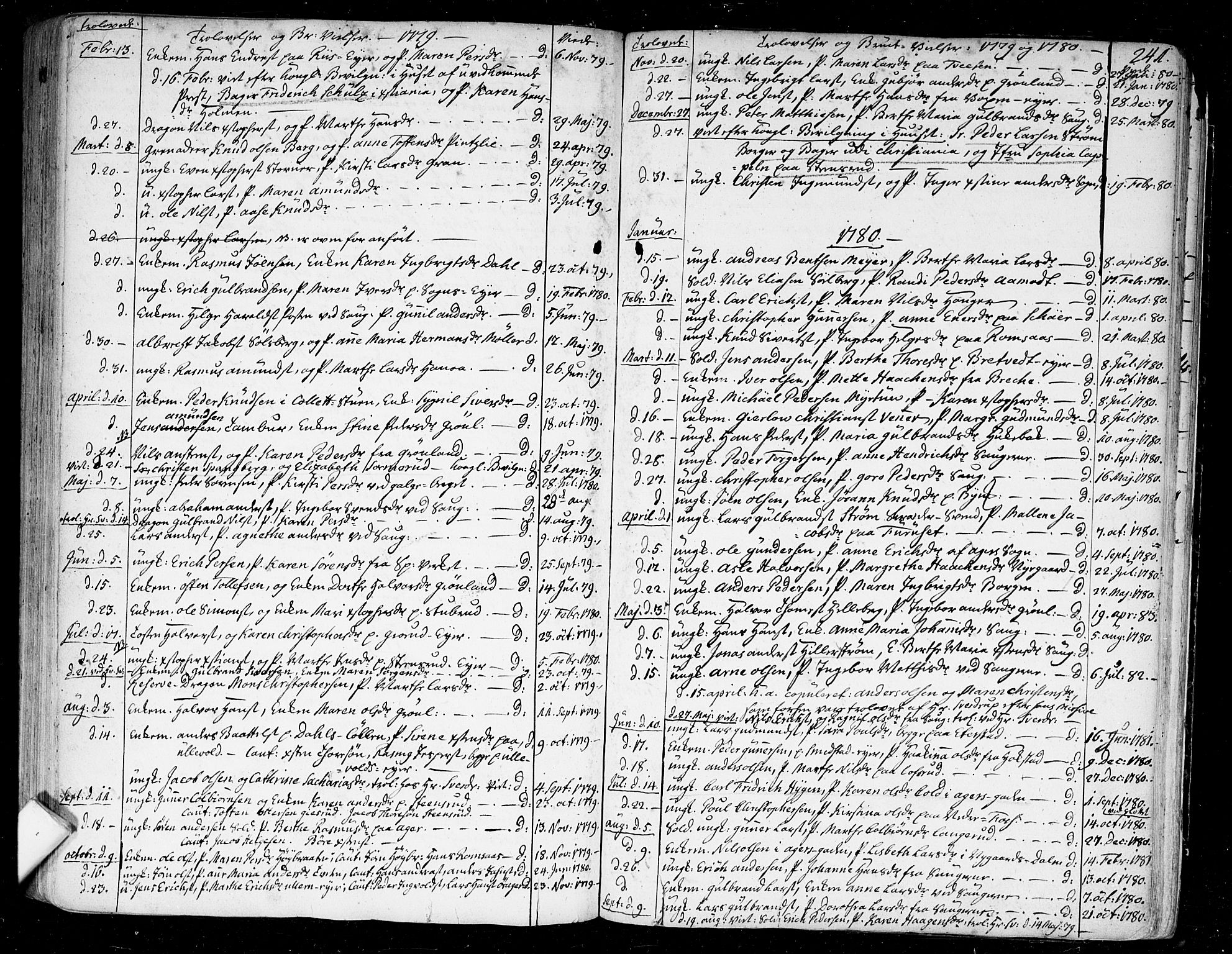 Aker prestekontor kirkebøker, AV/SAO-A-10861/F/L0009: Ministerialbok nr. 9, 1765-1785, s. 241