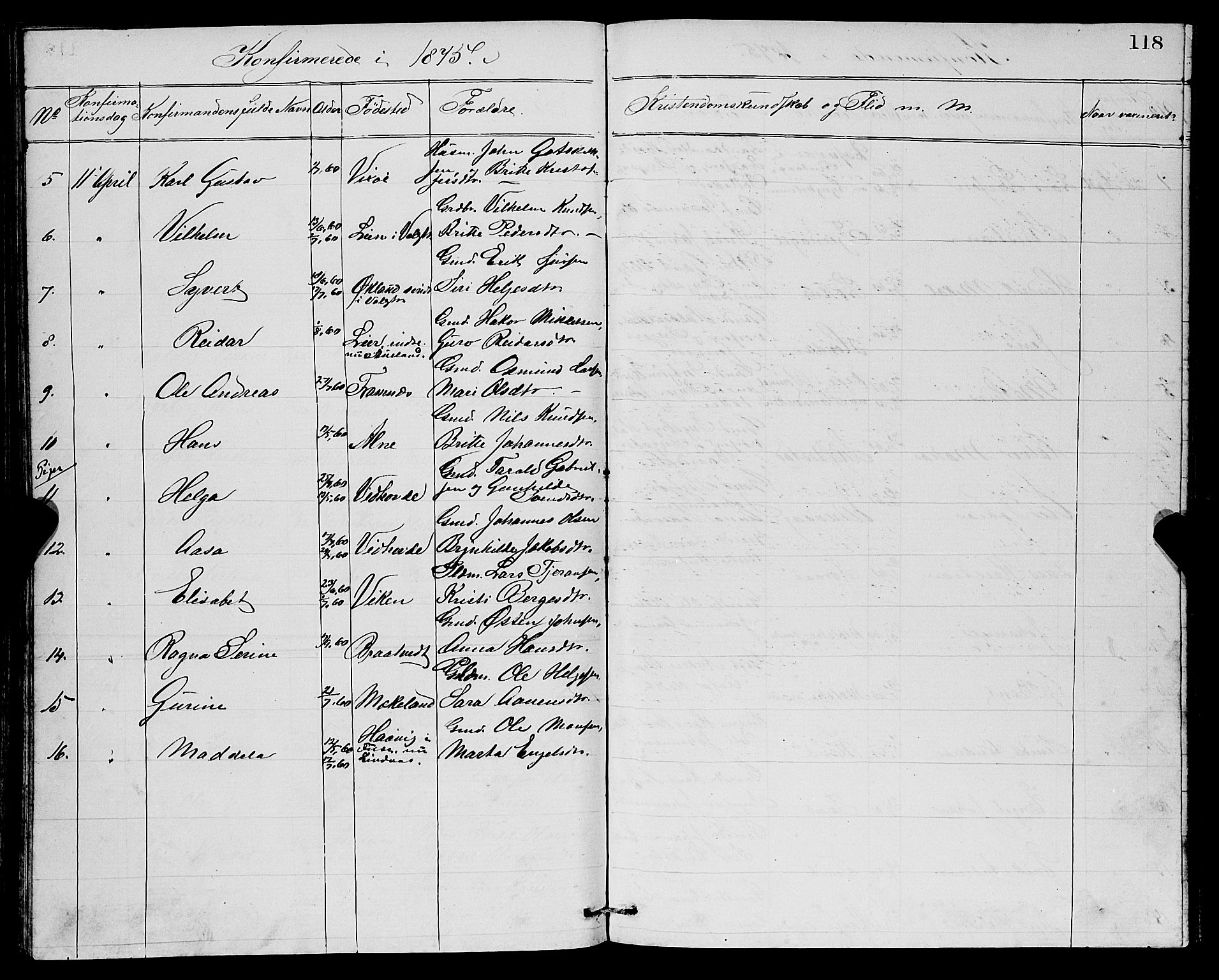 Sveio Sokneprestembete, AV/SAB-A-78501/H/Hab: Klokkerbok nr. A 2, 1866-1877, s. 118