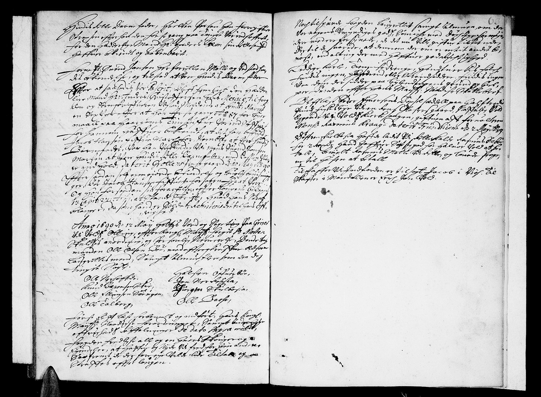 Romsdal sorenskriveri, SAT/A-4149/1/1/1A/L0001: Tingbok, 1688-1690, s. 62b-63a