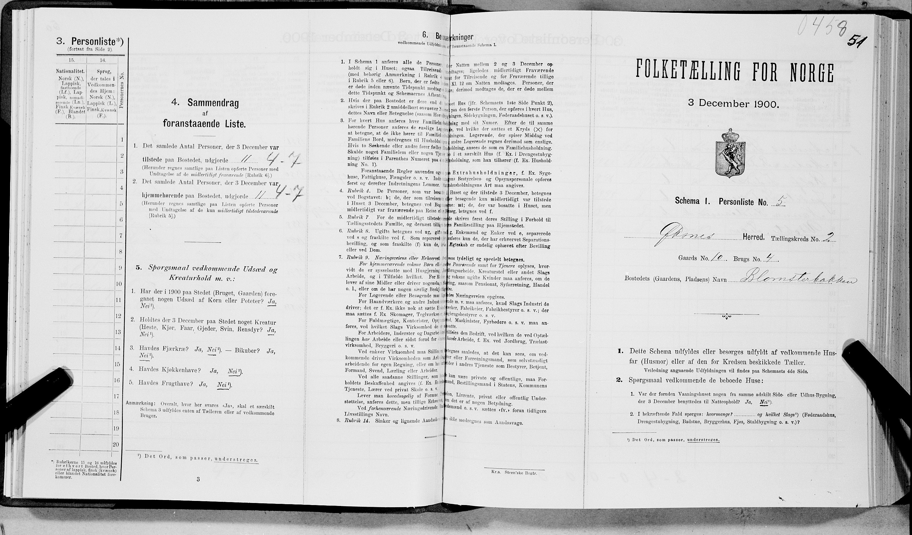 SAT, Folketelling 1900 for 1868 Øksnes herred, 1900, s. 73