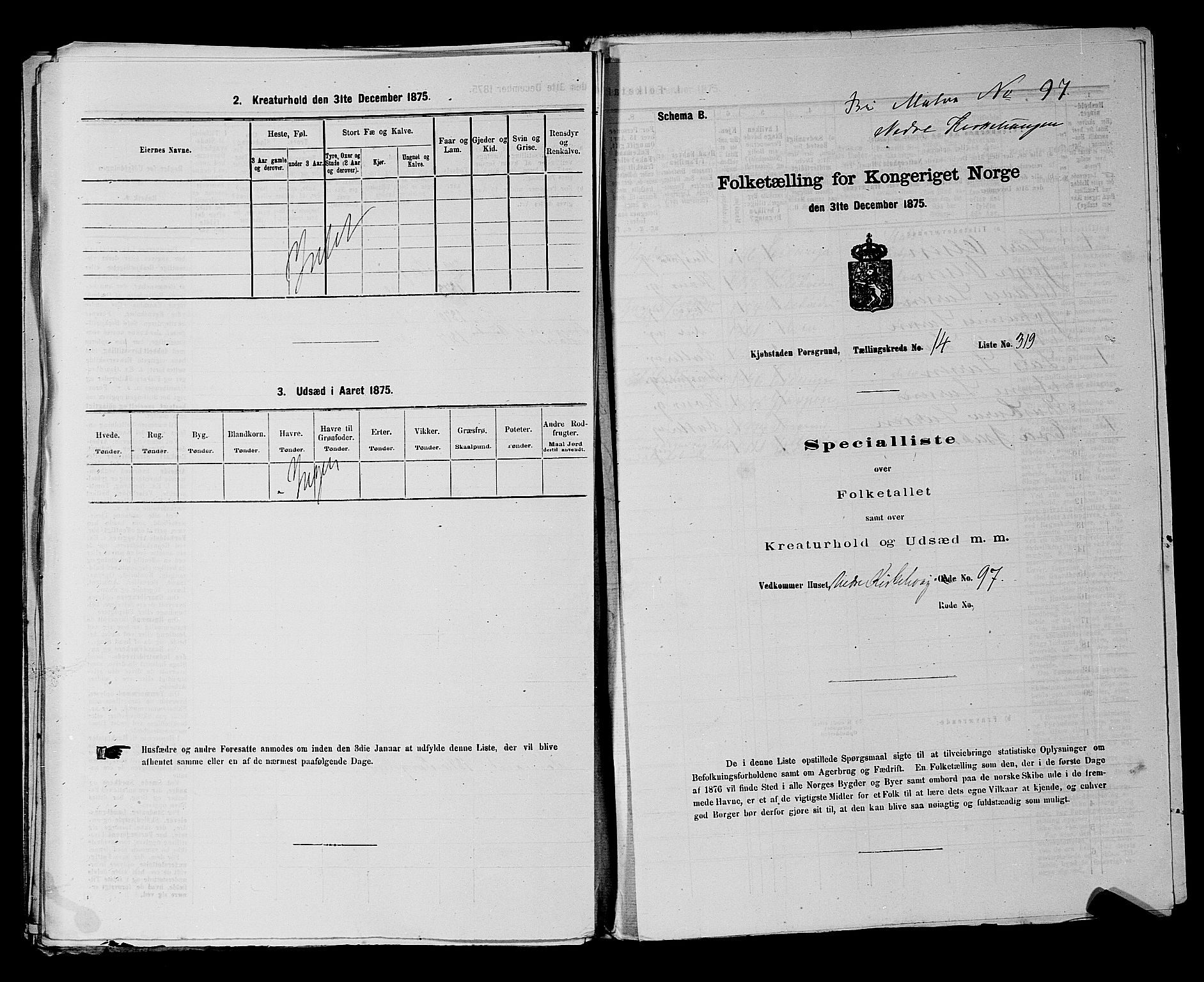 SAKO, Folketelling 1875 for 0805P Porsgrunn prestegjeld, 1875, s. 725