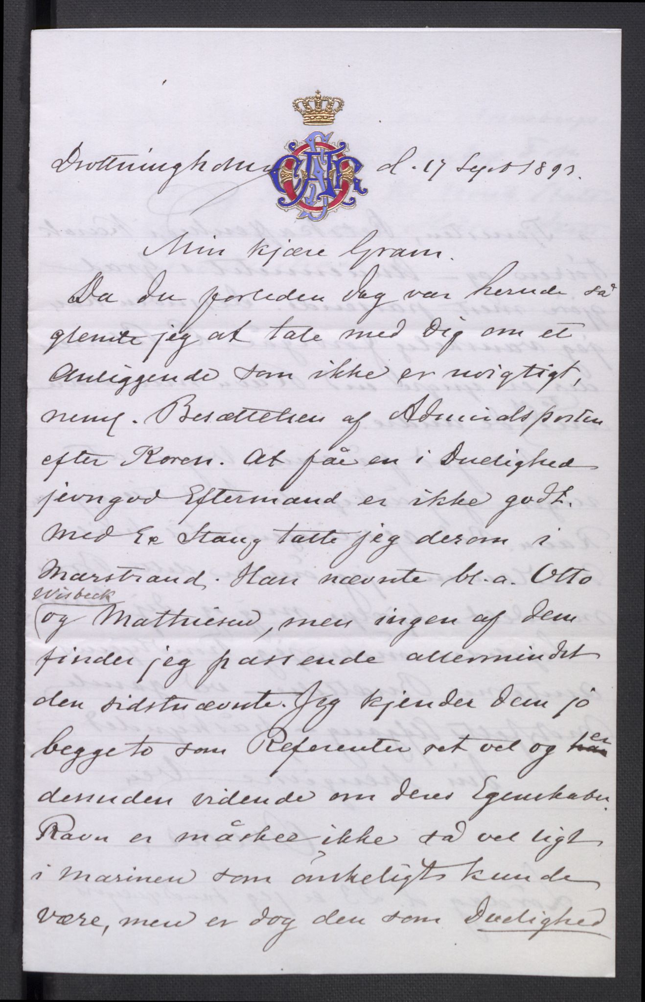 Gramfamilien/Gregers Gram, AV/RA-PA-0596/F/L0001: --, 1877-1924, s. 22