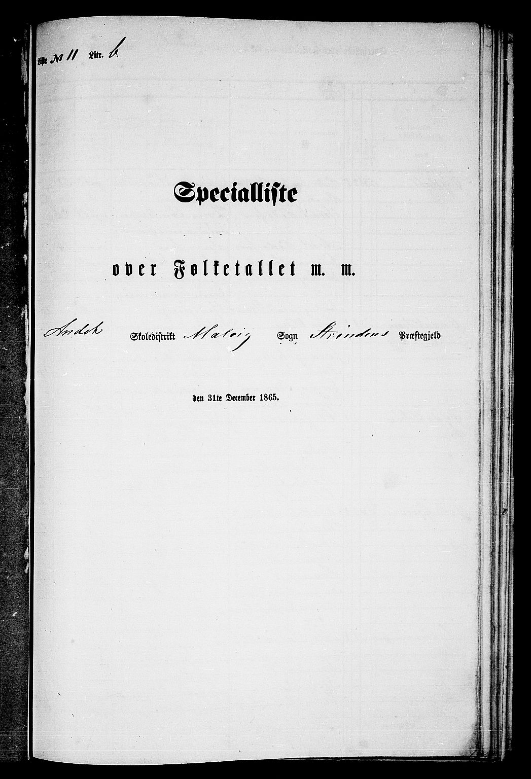 RA, Folketelling 1865 for 1660P Strinda prestegjeld, 1865, s. 224