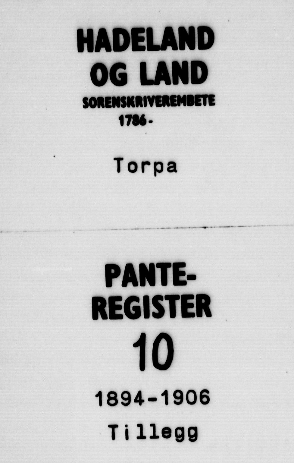 Hadeland og Land tingrett, SAH/TING-010/H/Ha/Hab/L0010: Panteregister nr. b-10, 1894-1906