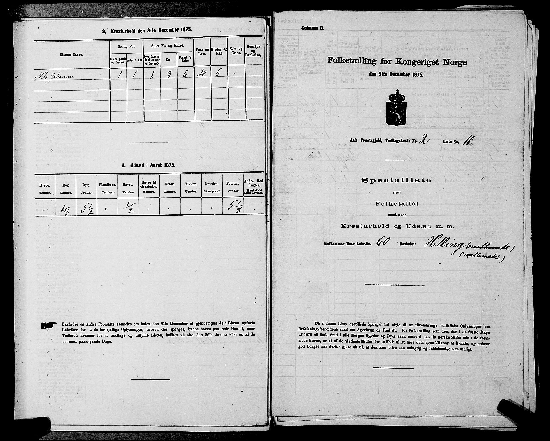 SAKO, Folketelling 1875 for 0619P Ål prestegjeld, 1875, s. 230