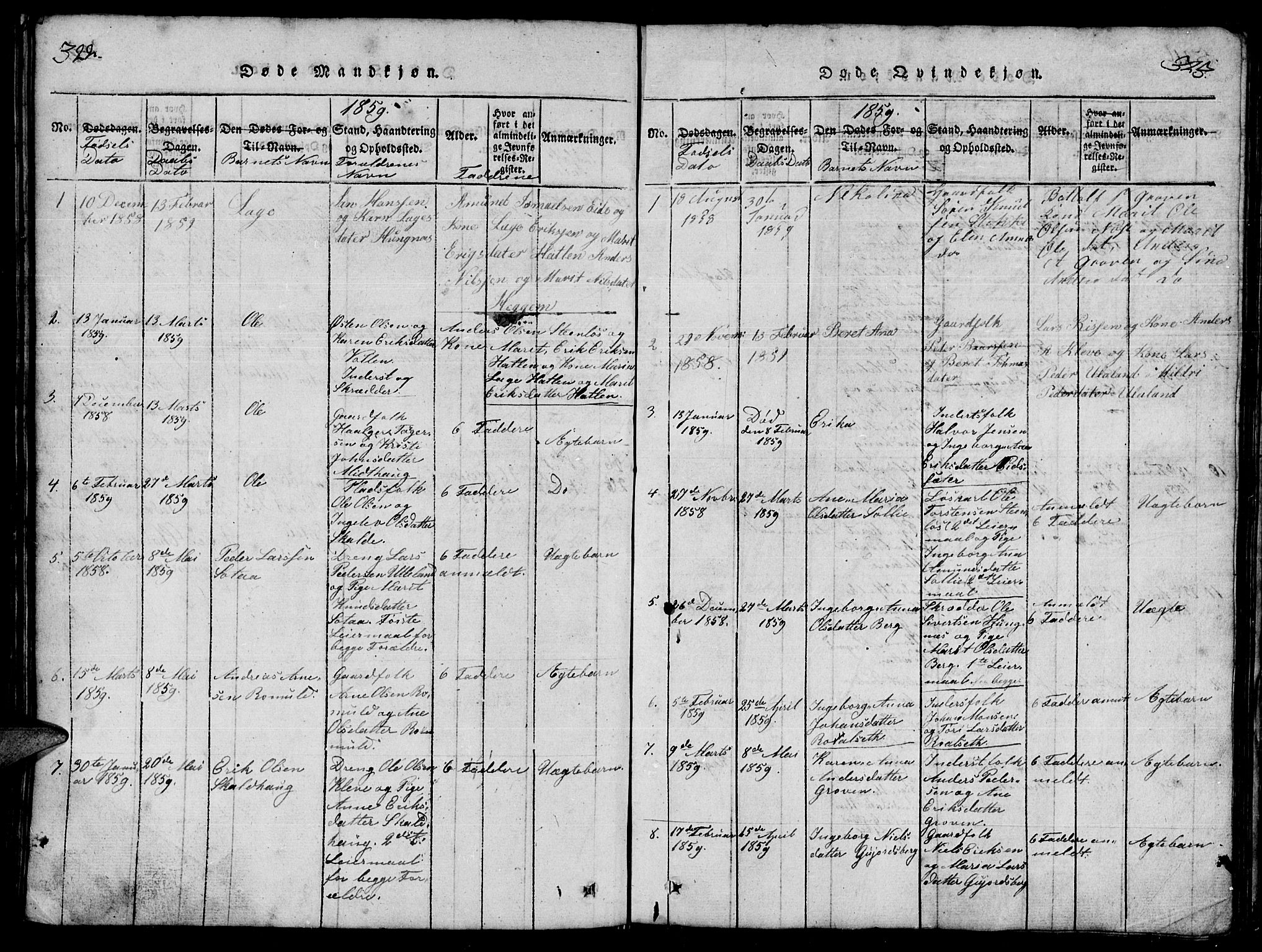 Ministerialprotokoller, klokkerbøker og fødselsregistre - Møre og Romsdal, AV/SAT-A-1454/557/L0683: Klokkerbok nr. 557C01, 1818-1862, s. 322-323