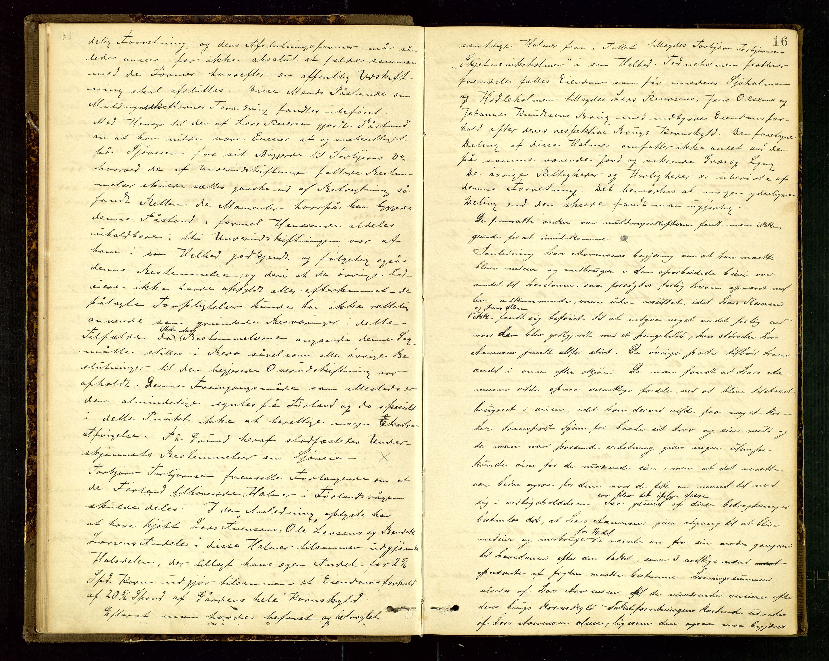 Rogaland jordskifterett, AV/SAST-A-102426/Oa/L0056: Forhandlingsprotokoll, 1884-1908, s. 16