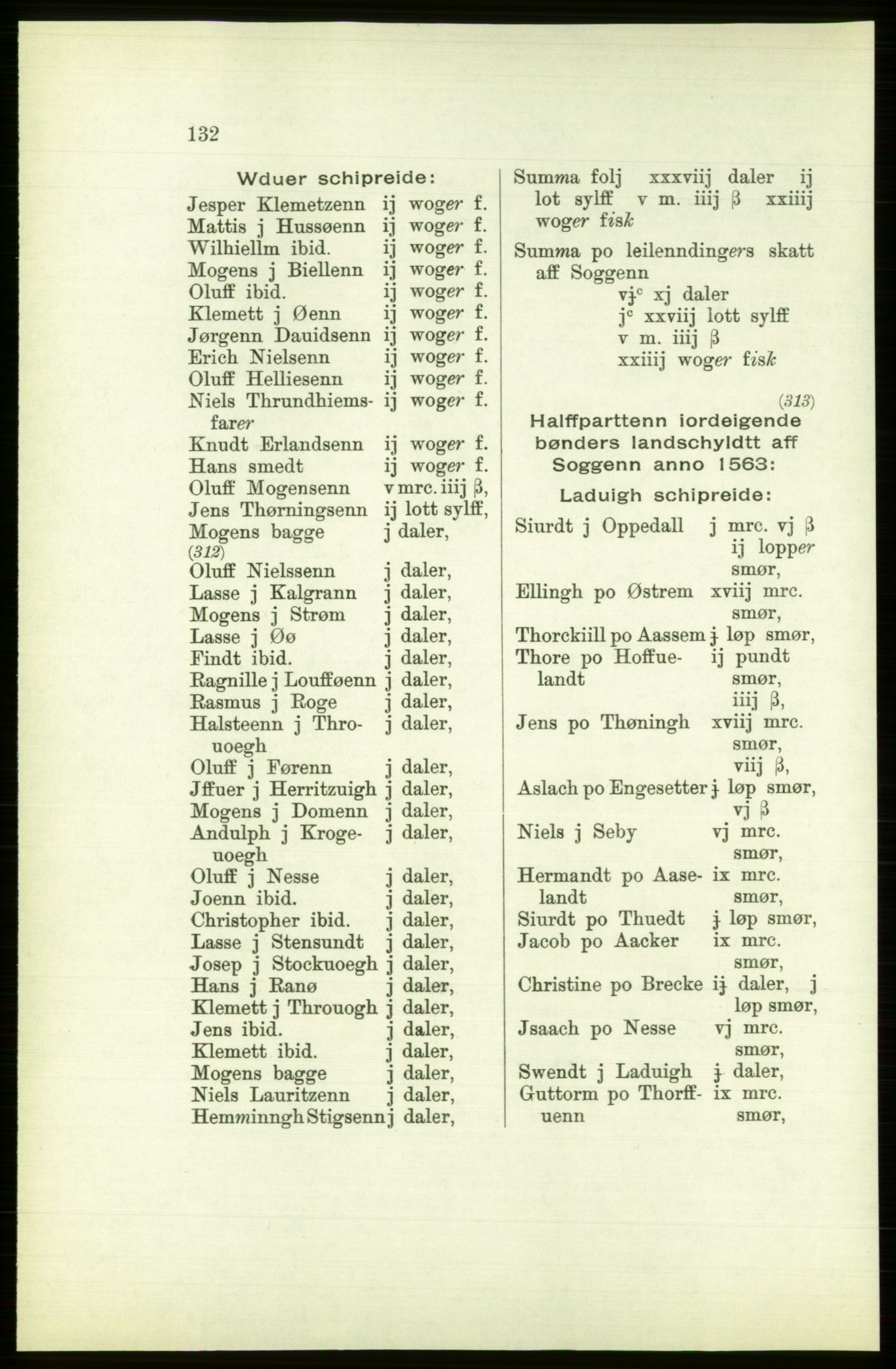 Publikasjoner utgitt av Arkivverket, PUBL/PUBL-001/C/0003: Bind 3: Skatten av Bergenhus len 1563, 1563, s. 132