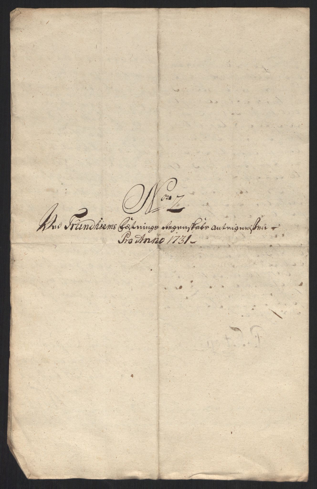 Rentekammeret inntil 1814, Reviderte regnskaper, Militære regnskaper, AV/RA-EA-4069/Rd/L0649: Trondheim festningsregnskaper, 1731