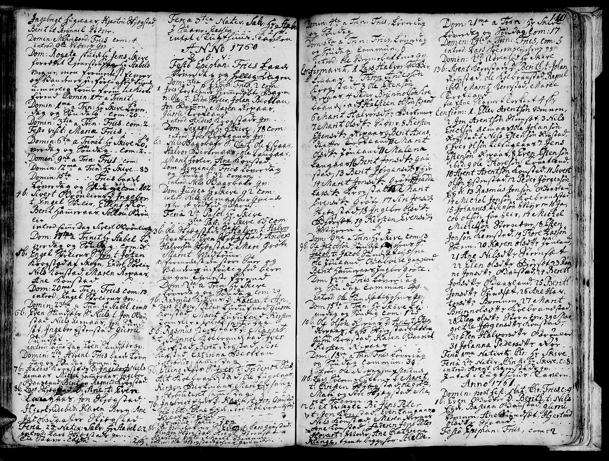 Ministerialprotokoller, klokkerbøker og fødselsregistre - Sør-Trøndelag, AV/SAT-A-1456/691/L1060: Ministerialbok nr. 691A01 /4, 1740-1767, s. 110