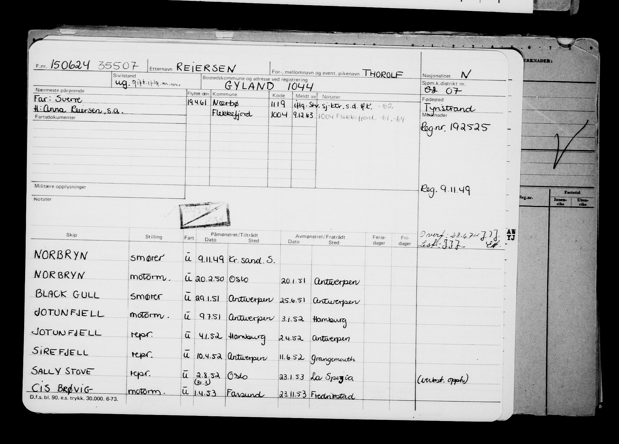 Direktoratet for sjømenn, AV/RA-S-3545/G/Gb/L0232: Hovedkort, 1924, s. 608