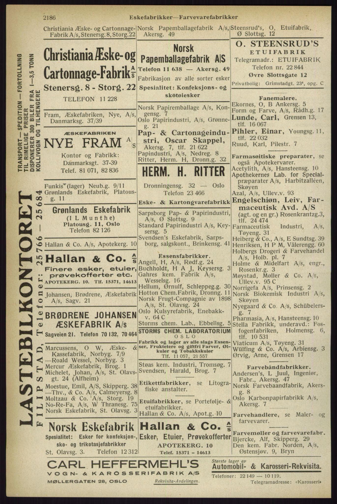 Kristiania/Oslo adressebok, PUBL/-, 1933, s. 2186