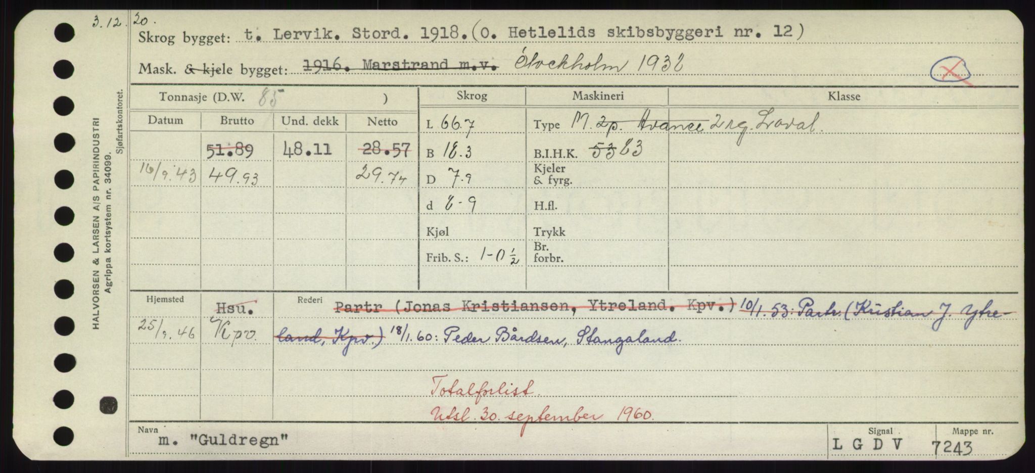 Sjøfartsdirektoratet med forløpere, Skipsmålingen, RA/S-1627/H/Hd/L0013: Fartøy, Gne-Gås, s. 381