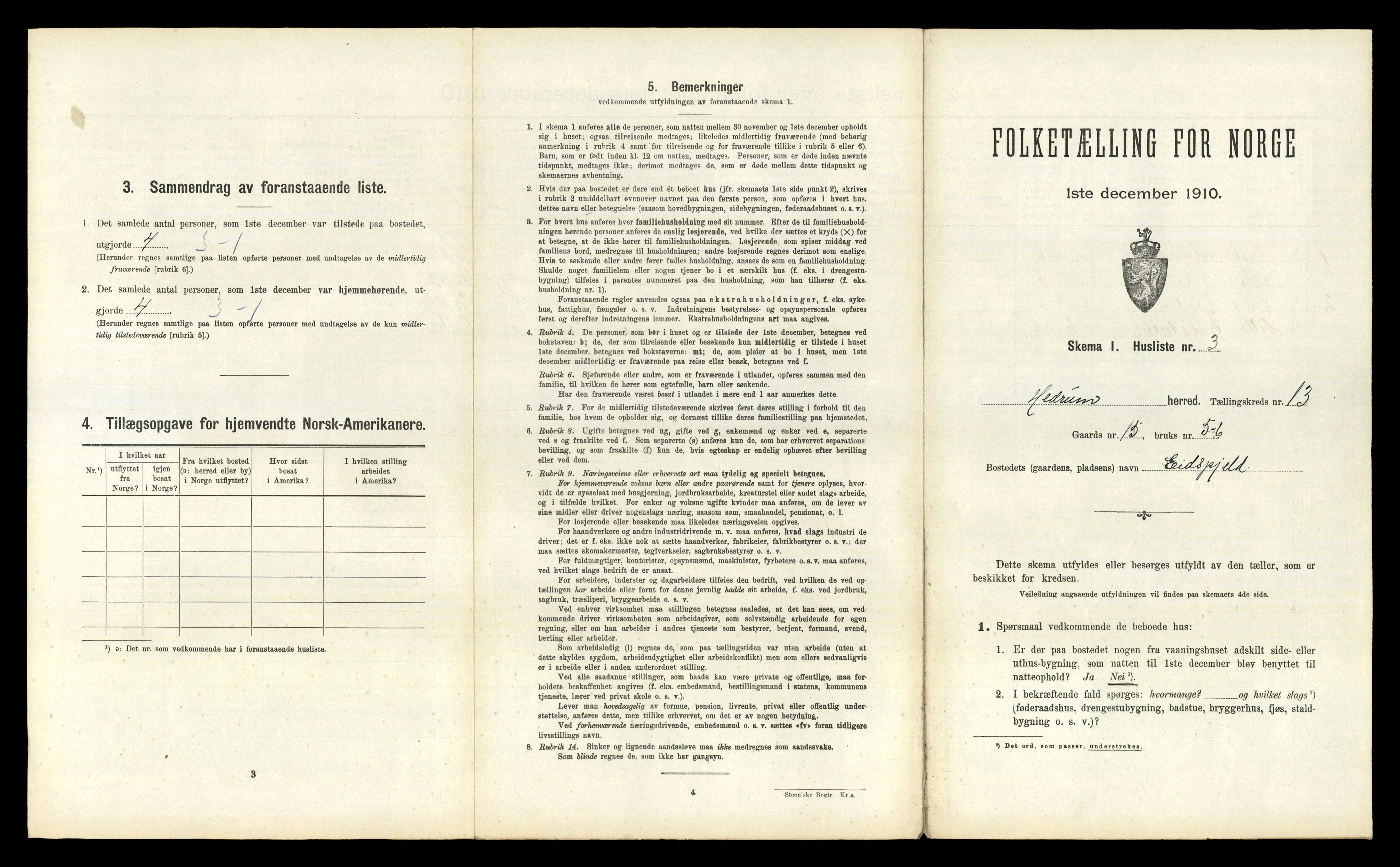 RA, Folketelling 1910 for 0727 Hedrum herred, 1910, s. 1404