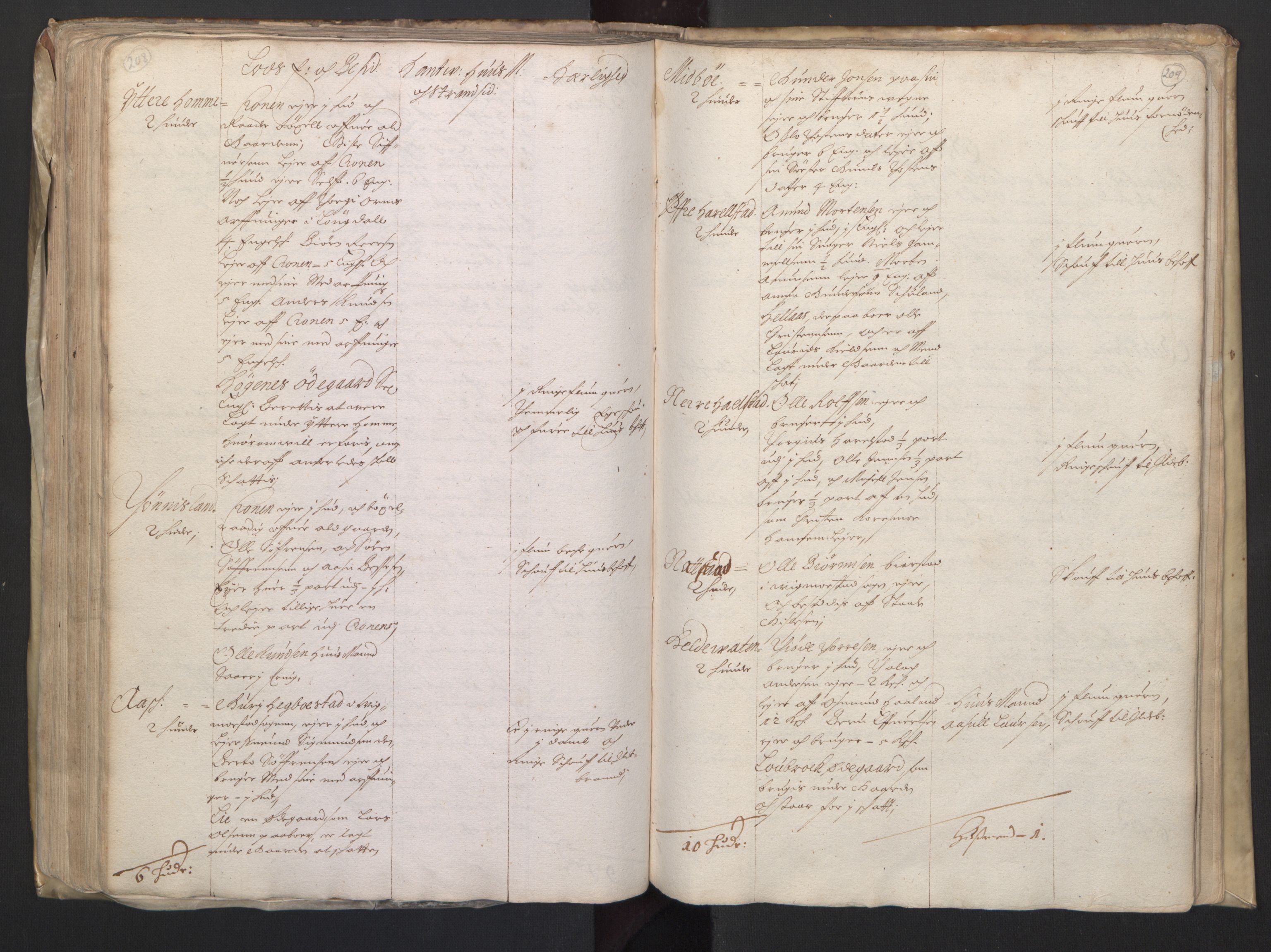 Rentekammeret inntil 1814, Realistisk ordnet avdeling, AV/RA-EA-4070/L/L0020/0004: Agder lagdømme: / Alminnelig jordebok. Lista len, 1661, s. 208-209