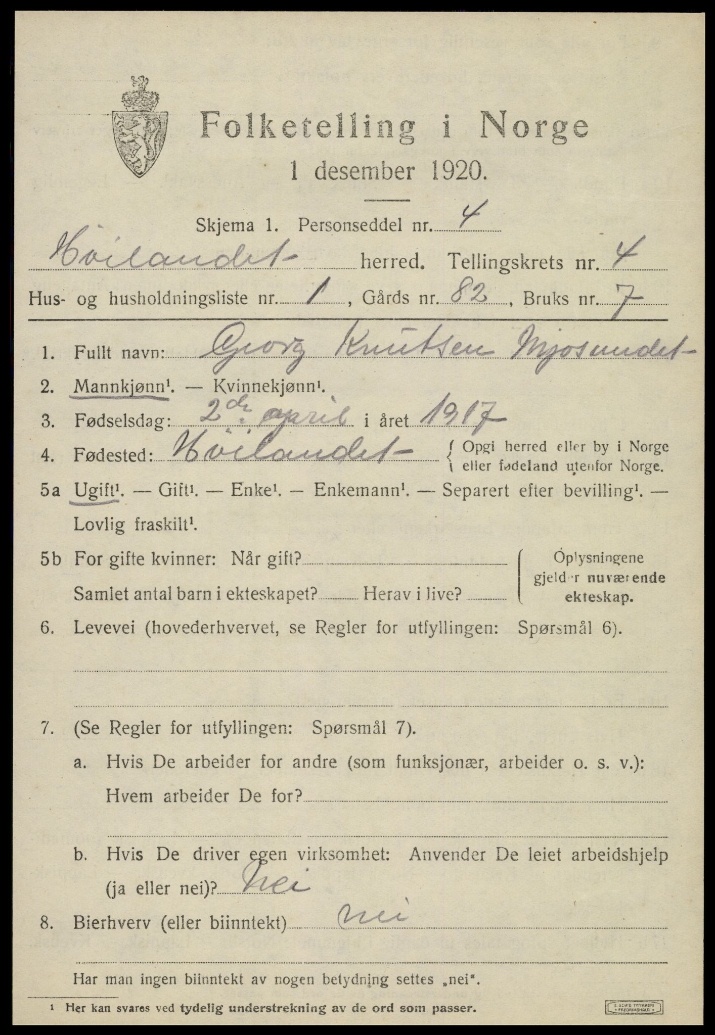 SAT, Folketelling 1920 for 1743 Høylandet herred, 1920, s. 2218