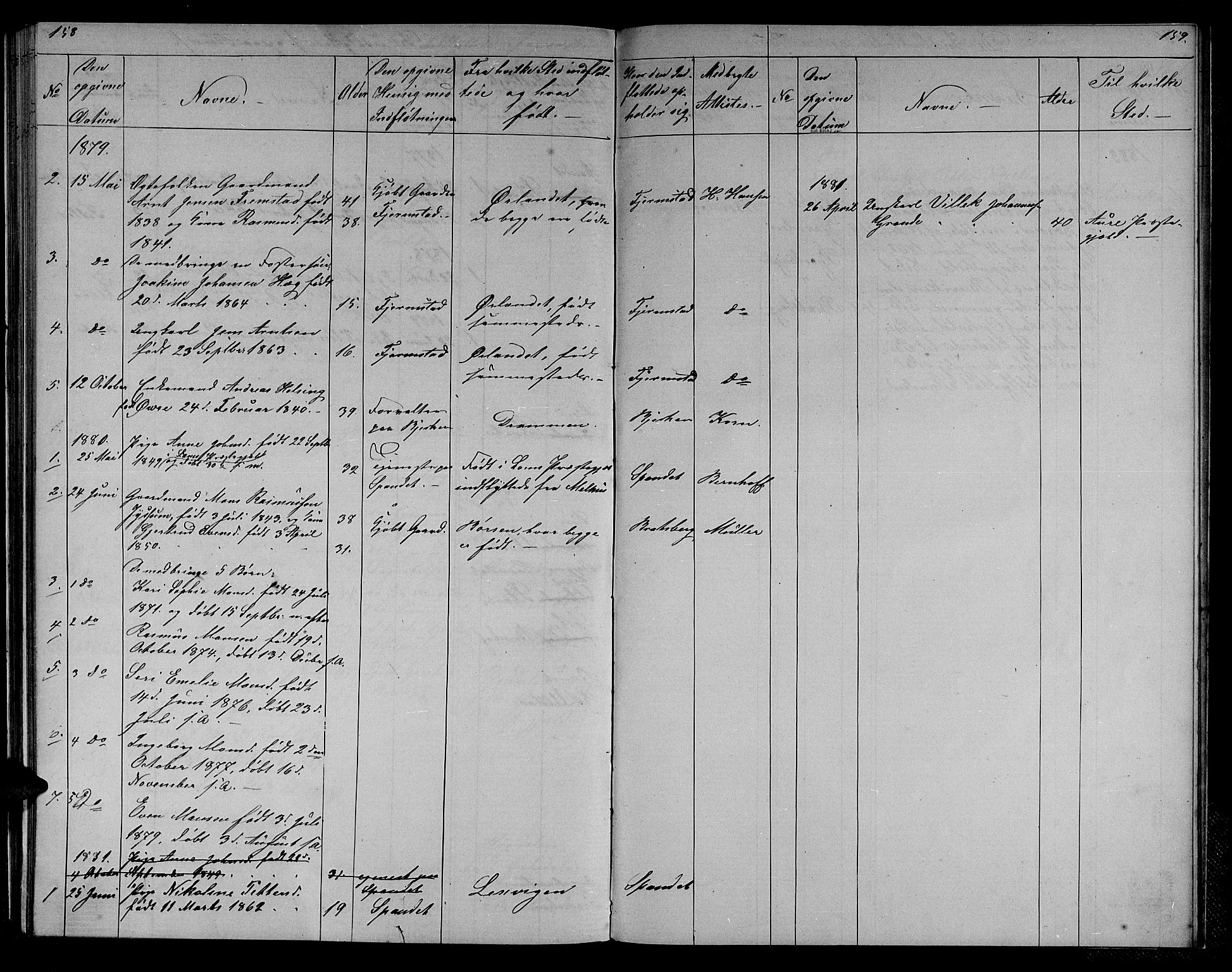 Ministerialprotokoller, klokkerbøker og fødselsregistre - Sør-Trøndelag, AV/SAT-A-1456/608/L0340: Klokkerbok nr. 608C06, 1864-1889, s. 158-159