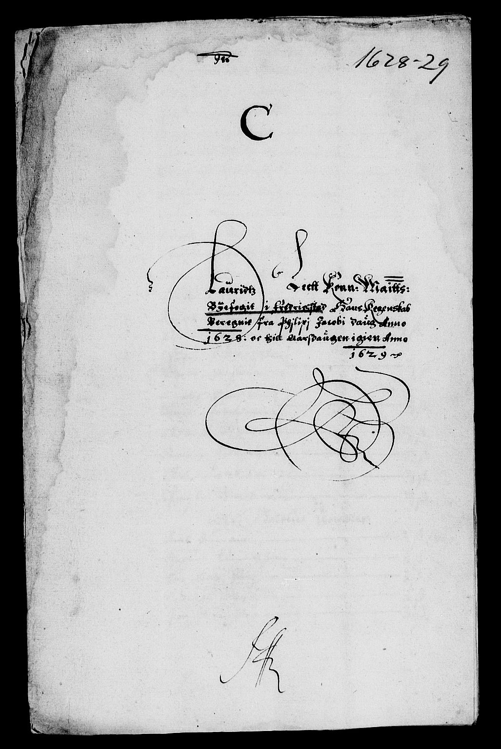 Rentekammeret inntil 1814, Reviderte regnskaper, Lensregnskaper, AV/RA-EA-5023/R/Rb/Rba/L0086: Akershus len, 1627-1629