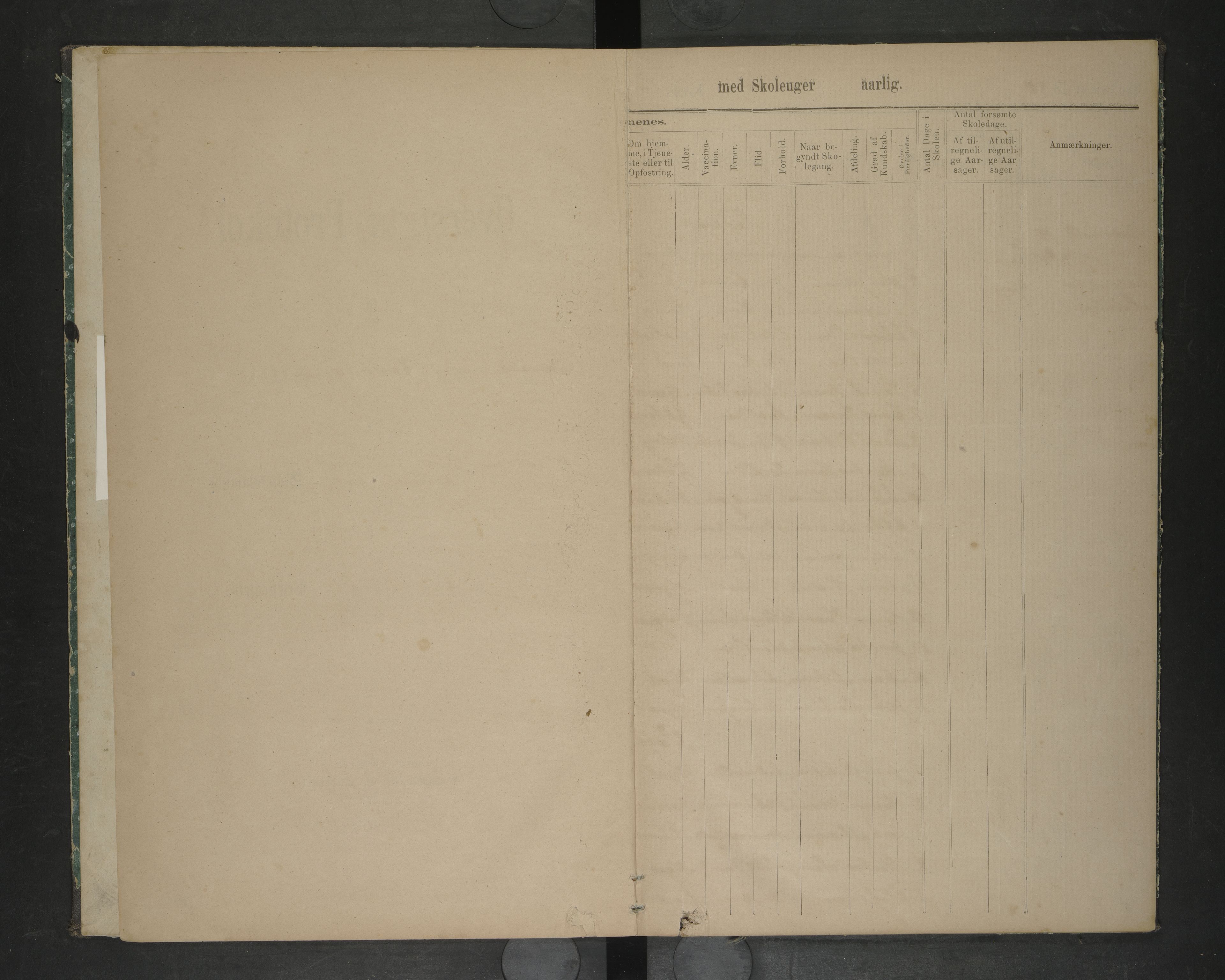 Ankenes kommune.Ymse skolekretser, AIN/K-18550.510.01/F/Fc/L0003: Oversiktprotokoll:Bjerkvik/Bakkfjord/Herjangen/Rommbakken/Seines/Strømsnes/Trædal/, 1880-1884