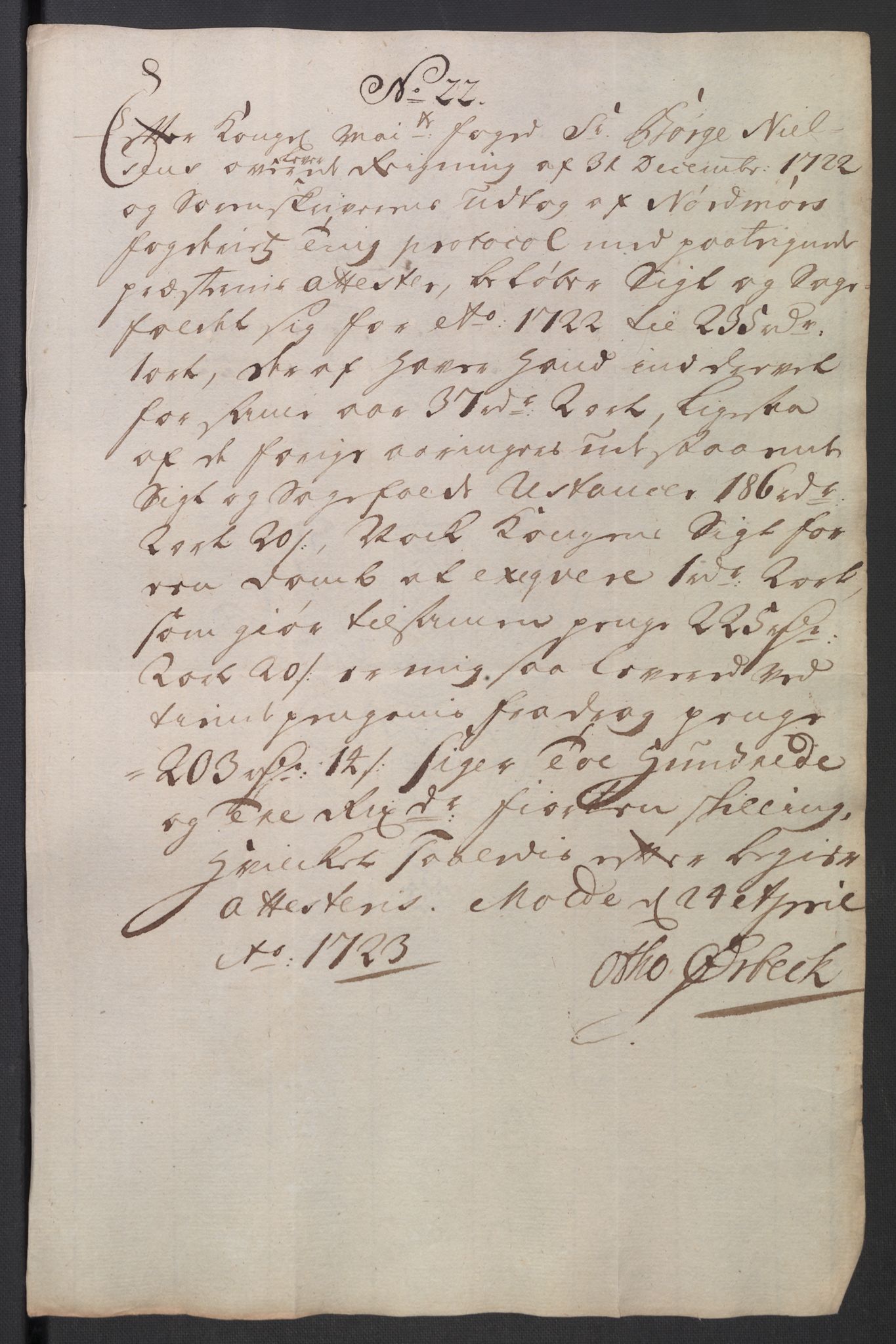 Rentekammeret inntil 1814, Reviderte regnskaper, Fogderegnskap, RA/EA-4092/R56/L3755: Fogderegnskap Nordmøre, 1722, s. 233