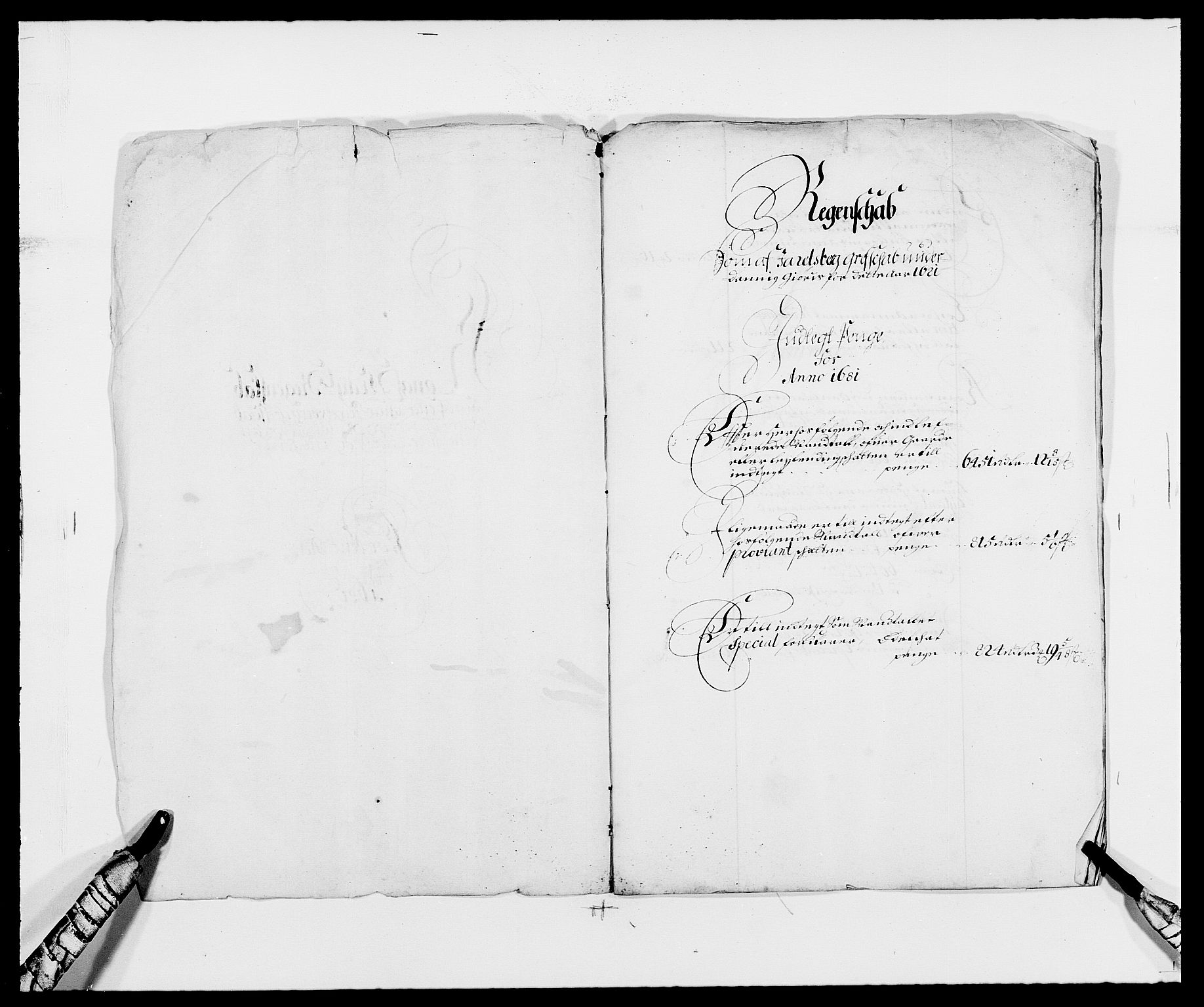 Rentekammeret inntil 1814, Reviderte regnskaper, Fogderegnskap, RA/EA-4092/R32/L1850: Fogderegnskap Jarlsberg grevskap, 1681, s. 2