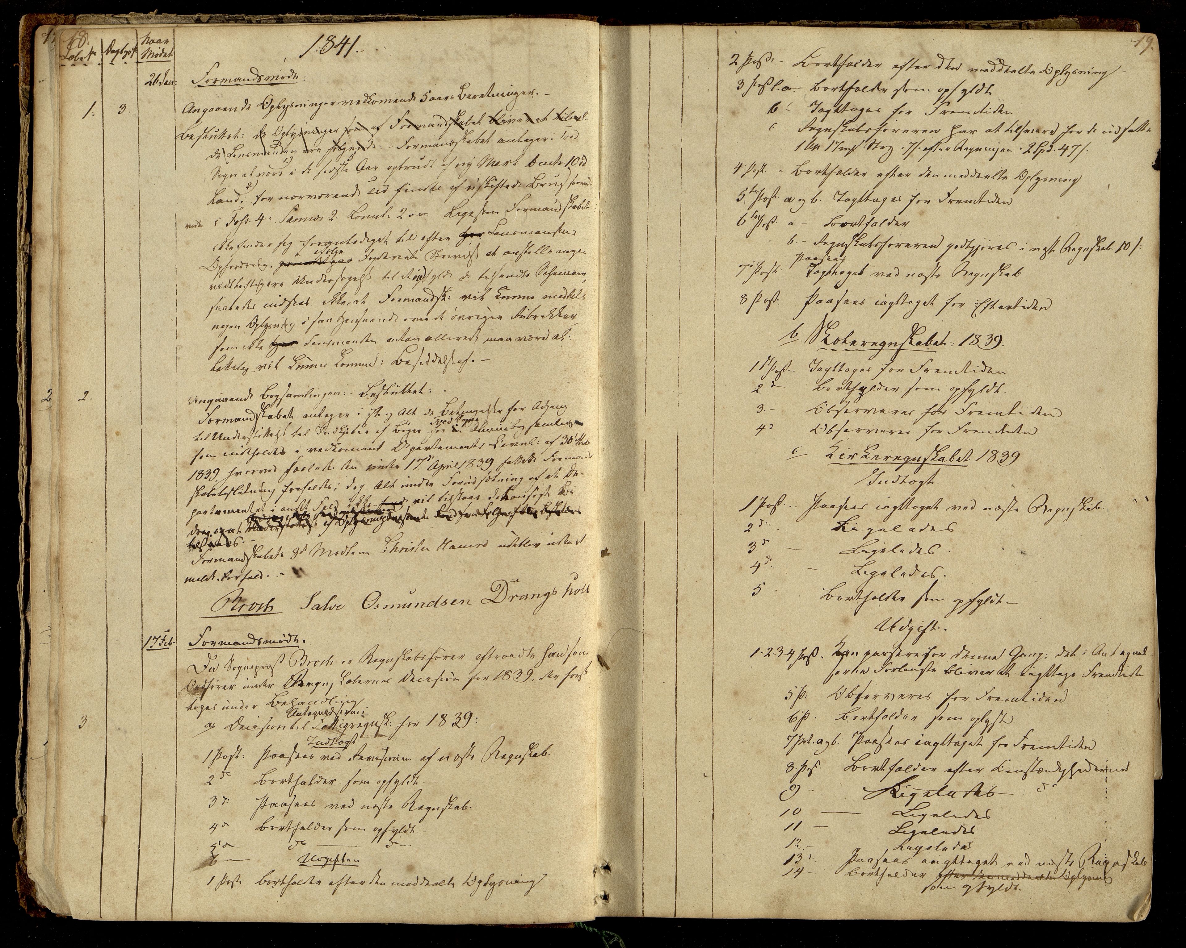 Tveit kommune - Formannskapet/ Kommunestyret, ARKSOR/1001TV120/A/L0001: Møtebok (d), 1838-1865