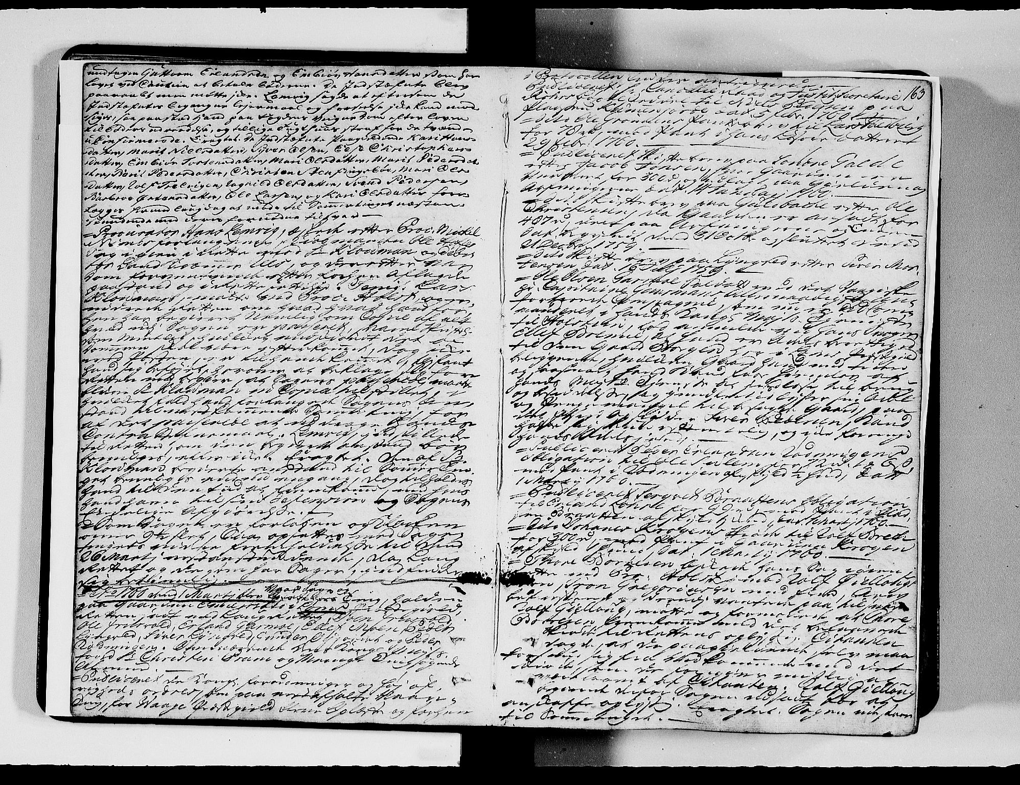 Nord-Gudbrandsdal tingrett, AV/SAH-TING-002/G/Gb/L0008b: Tingbok, 1760-1764, s. 162b-163a