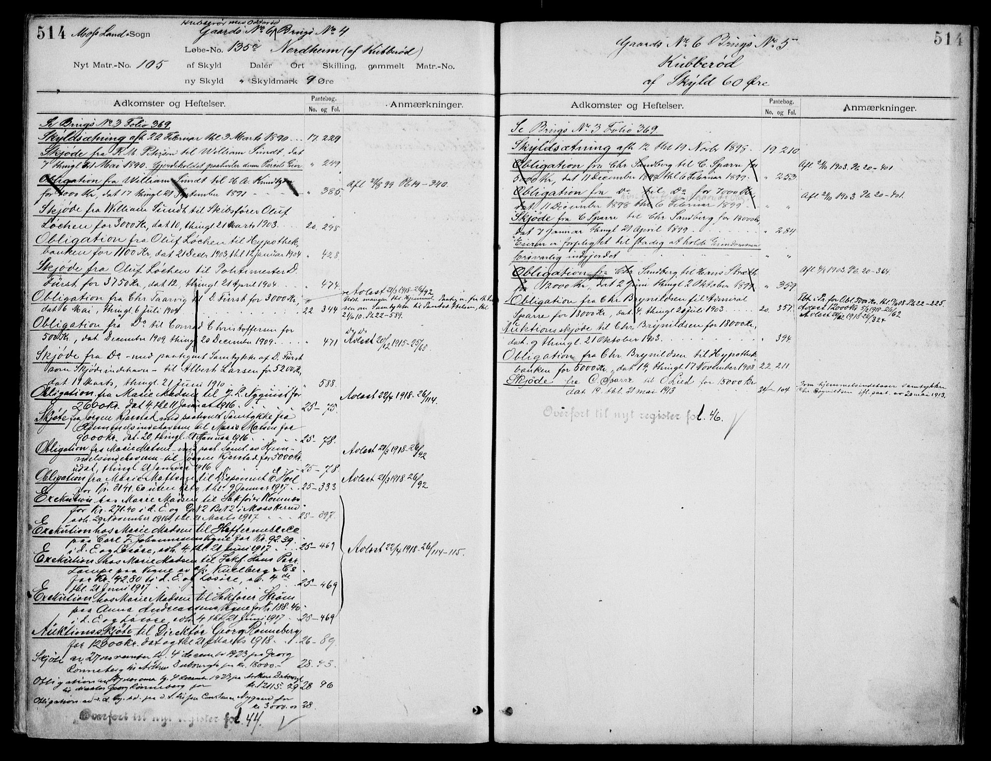 Moss sorenskriveri, SAO/A-10168: Panteregister nr. IV 3b, 1769-1926, s. 514