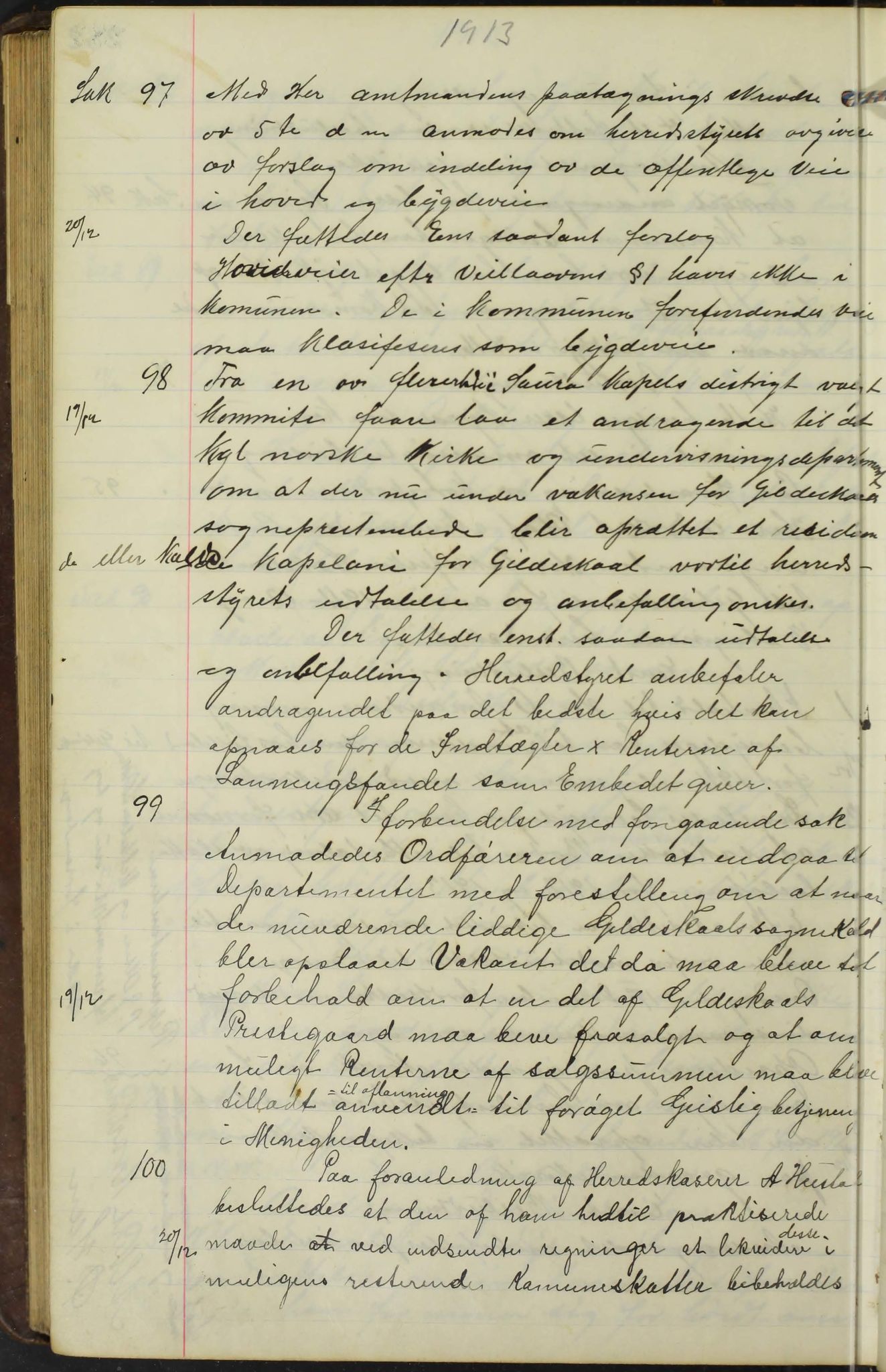 Gildeskål kommune. Formannskapet, AIN/K-18380.150/100/L0003: Møtebok formannskapet, 1904-1914