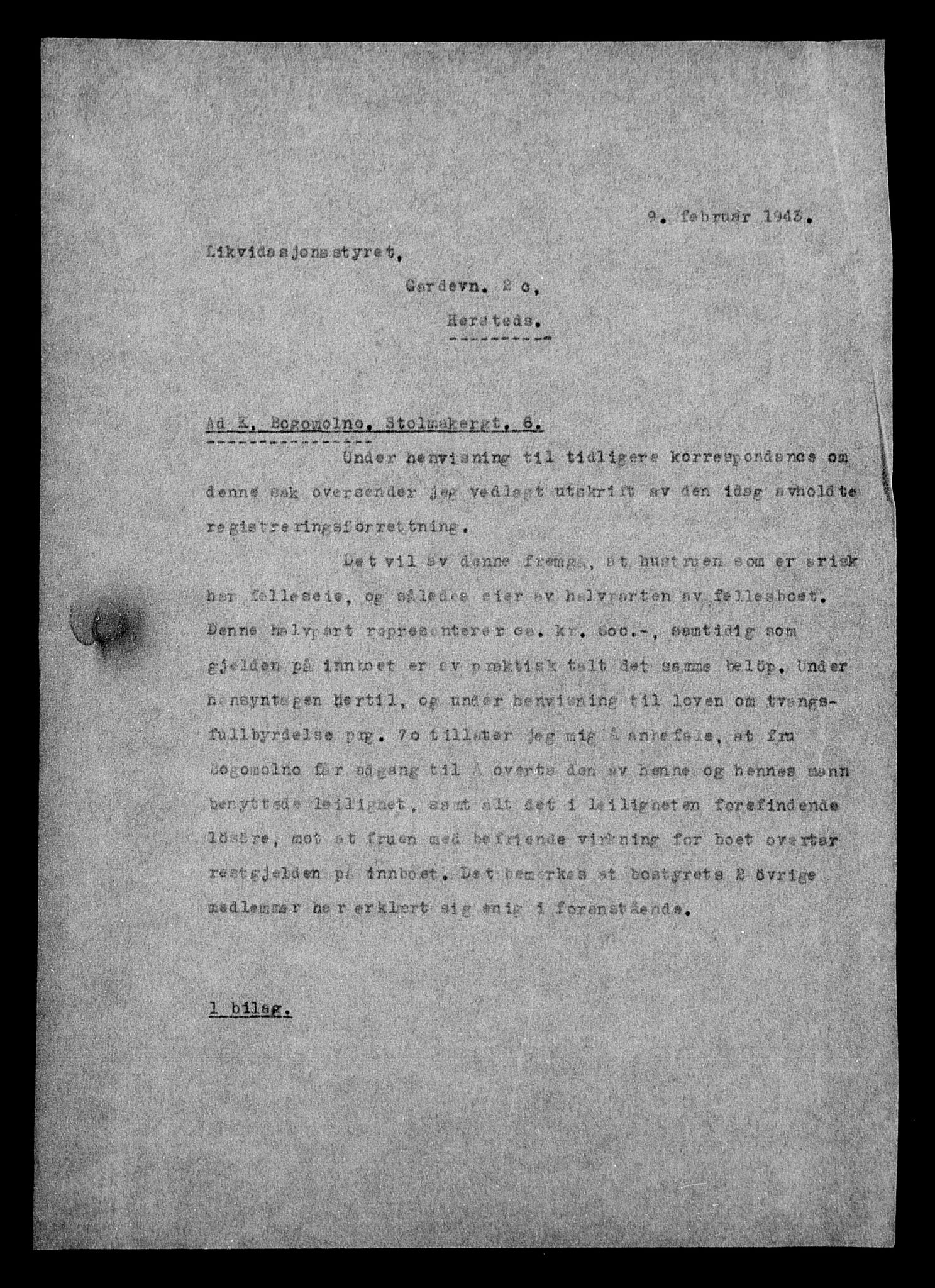 Justisdepartementet, Tilbakeføringskontoret for inndratte formuer, AV/RA-S-1564/H/Hc/Hcc/L0927: --, 1945-1947, s. 302