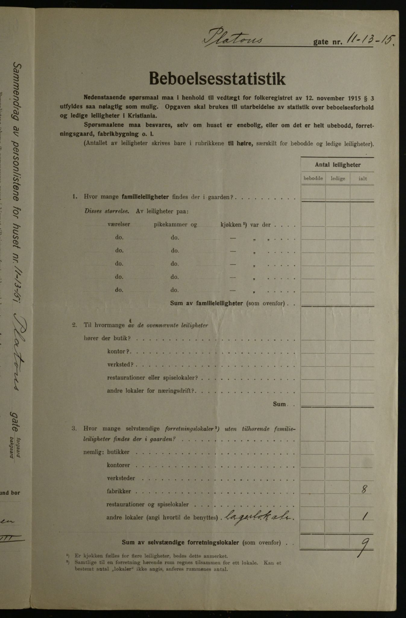 OBA, Kommunal folketelling 1.12.1923 for Kristiania, 1923, s. 88830