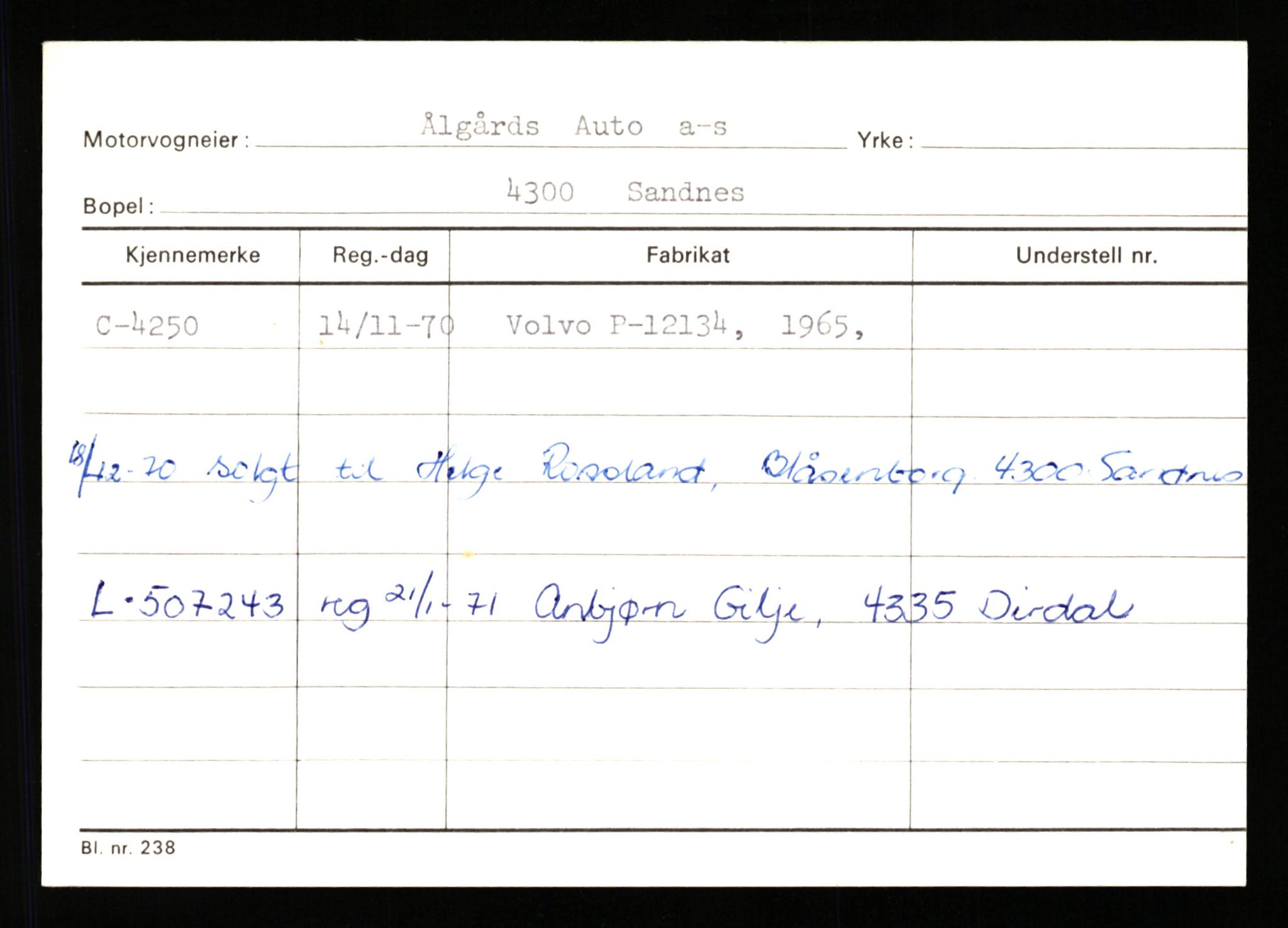 Stavanger trafikkstasjon, AV/SAST-A-101942/0/G/L0001: Registreringsnummer: 0 - 5782, 1930-1971, s. 2605