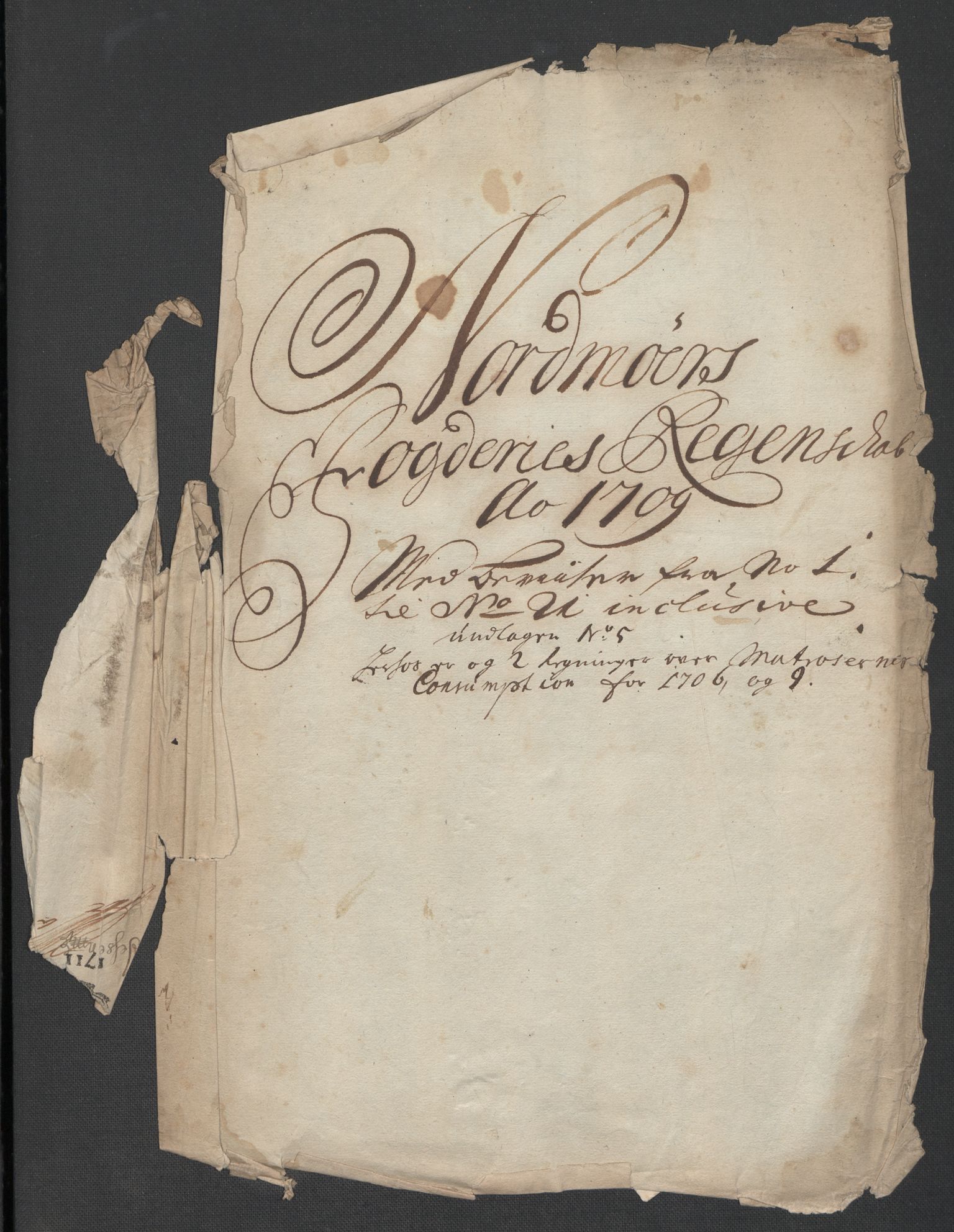 Rentekammeret inntil 1814, Reviderte regnskaper, Fogderegnskap, AV/RA-EA-4092/R56/L3744: Fogderegnskap Nordmøre, 1709-1710, s. 5