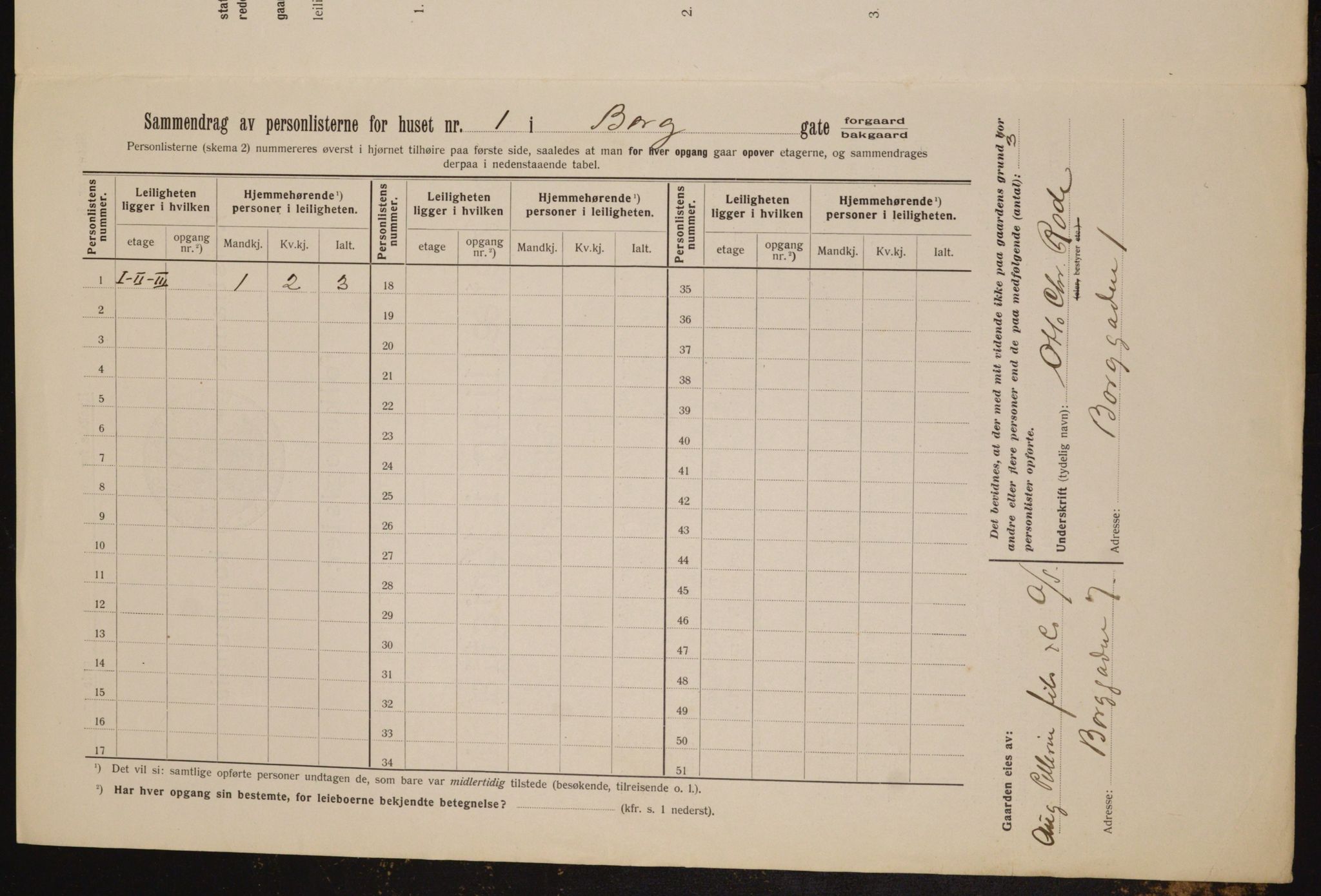 OBA, Kommunal folketelling 1.2.1912 for Kristiania, 1912, s. 7557