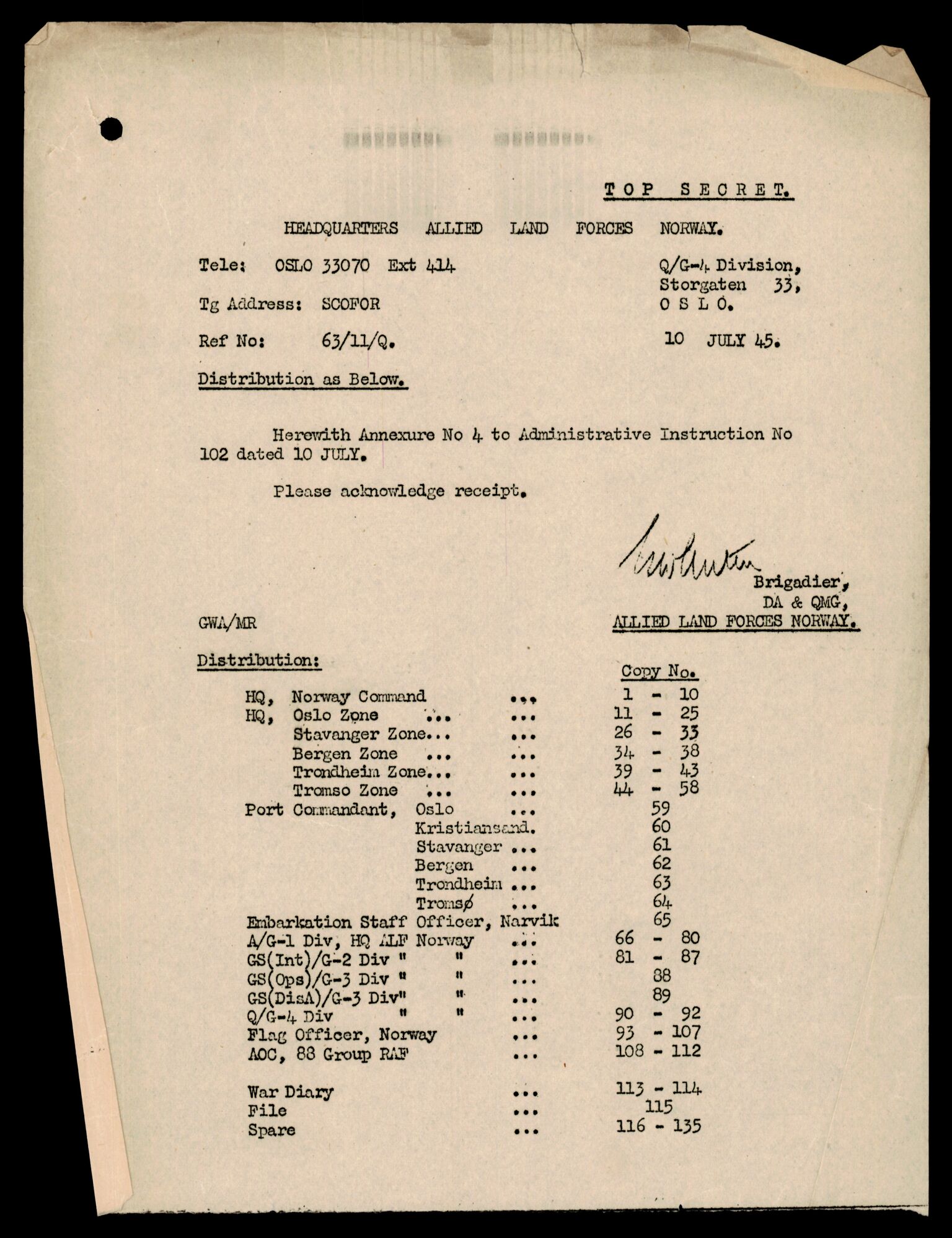 Forsvarets Overkommando. 2 kontor. Arkiv 11.4. Spredte tyske arkivsaker, AV/RA-RAFA-7031/D/Dar/Darc/L0015: FO.II, 1945-1946, s. 66