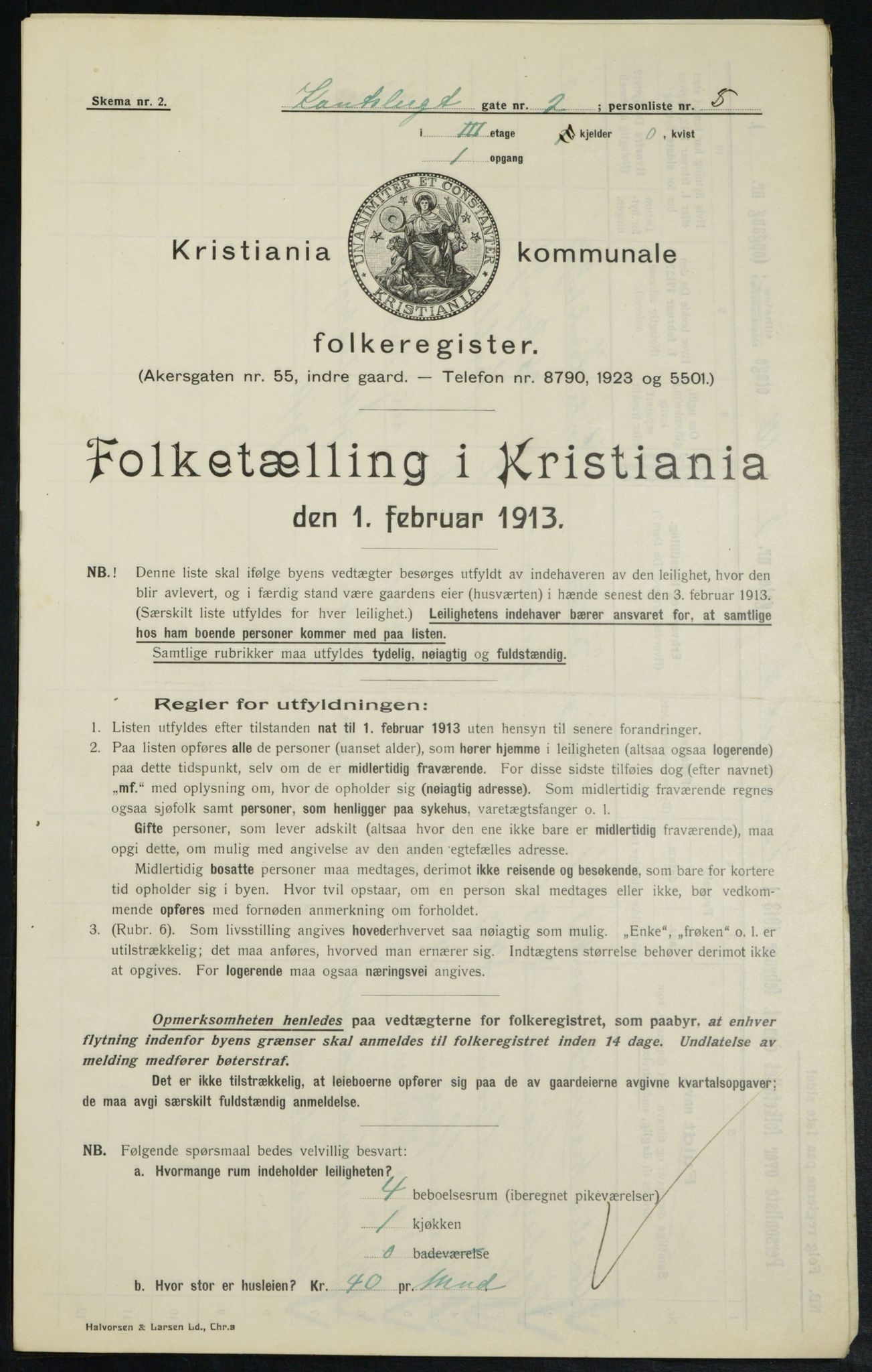 OBA, Kommunal folketelling 1.2.1913 for Kristiania, 1913, s. 47792