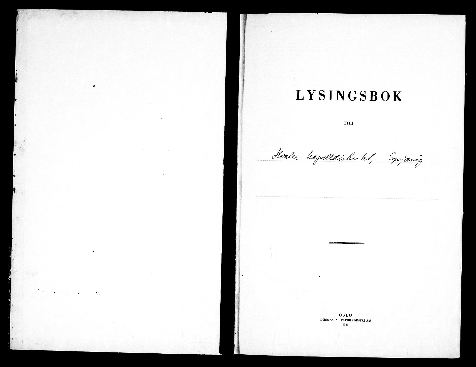 Hvaler prestekontor Kirkebøker, SAO/A-2001/H/Hb/L0001: Lysningsprotokoll nr. II 1, 1949-1953